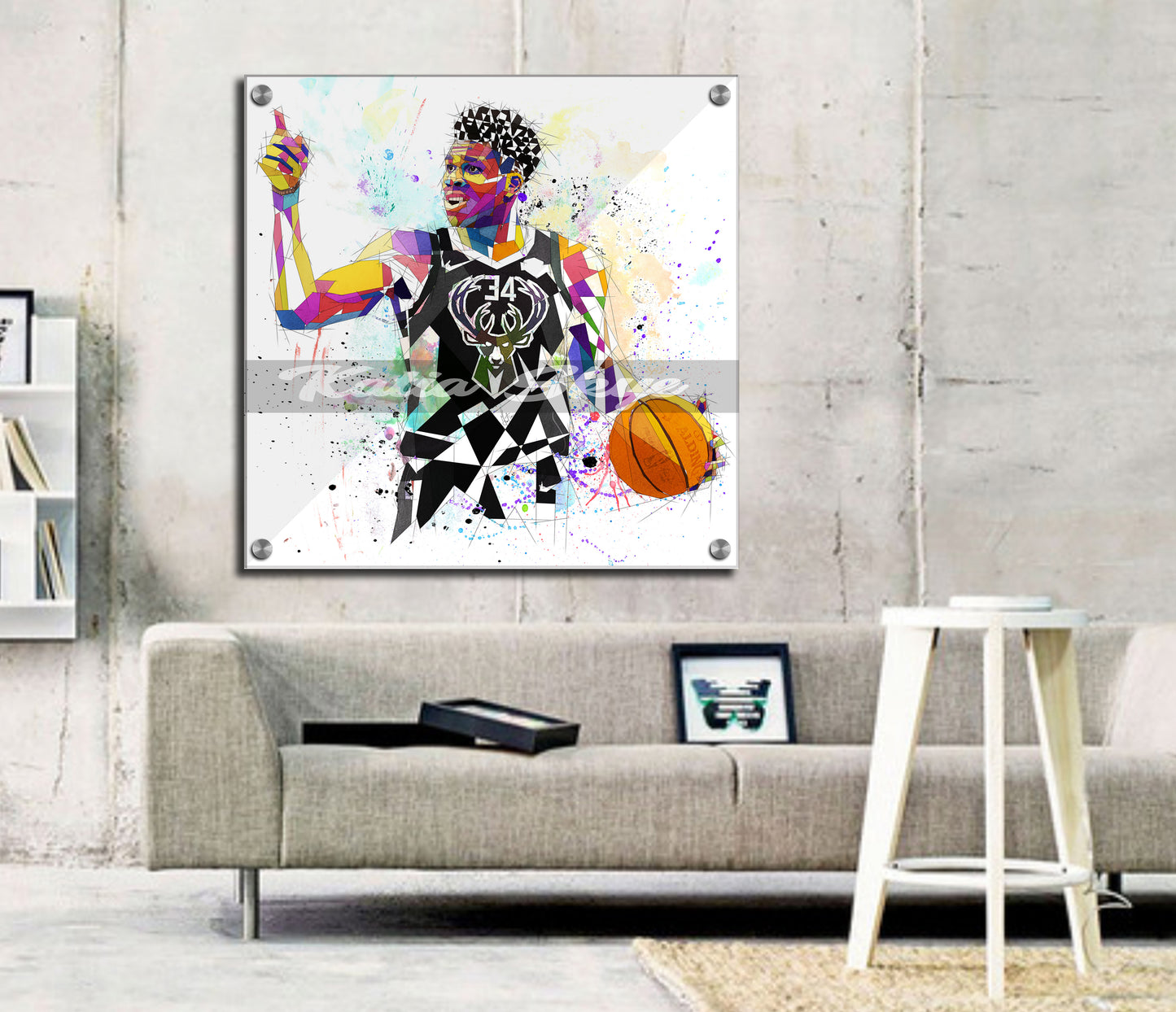 Basketball CANVAS PRINT Wall Art Inspired by Giannis Antetokounmpo Limited Edition // NBA-GA01