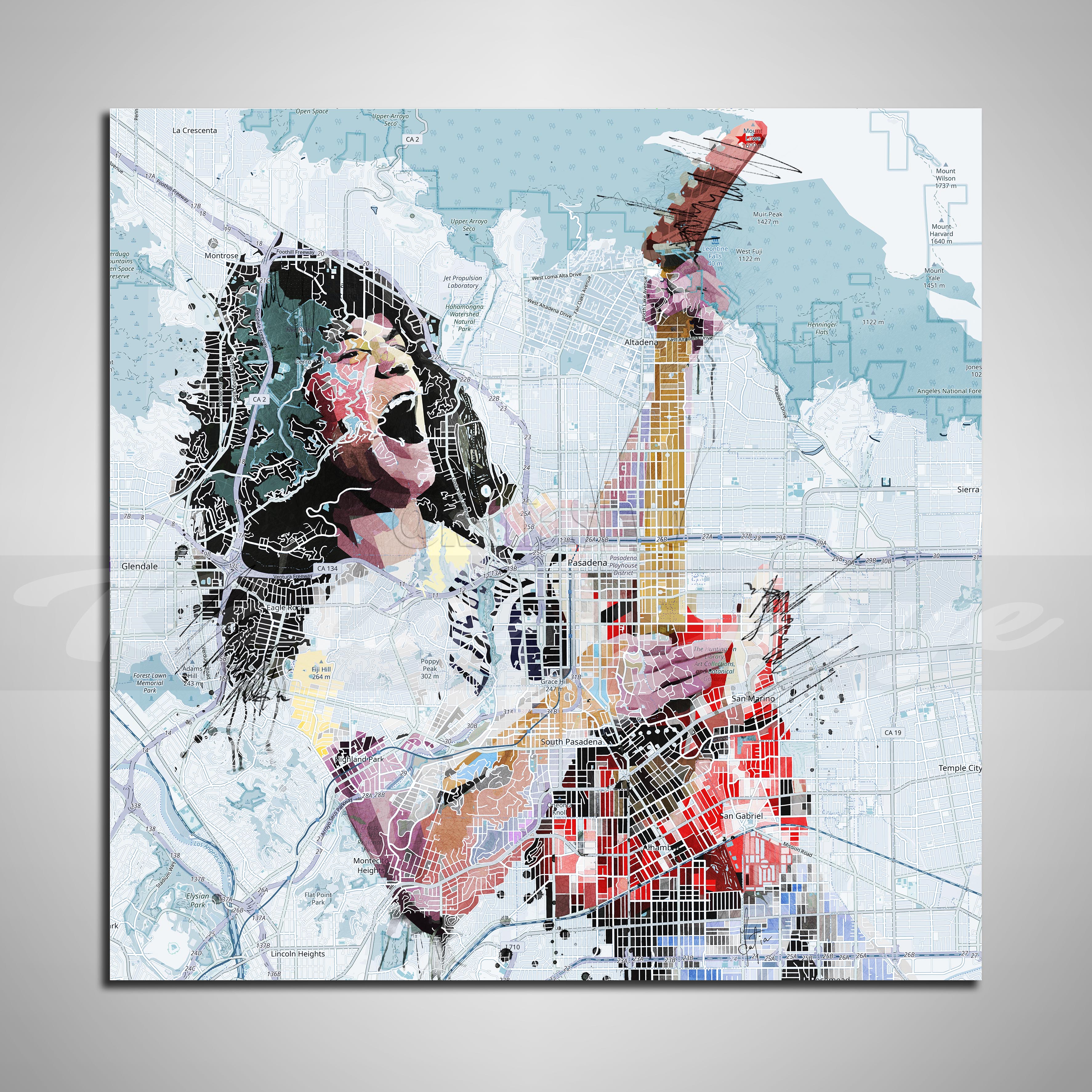 Eddie van Halen on map of Pasadena