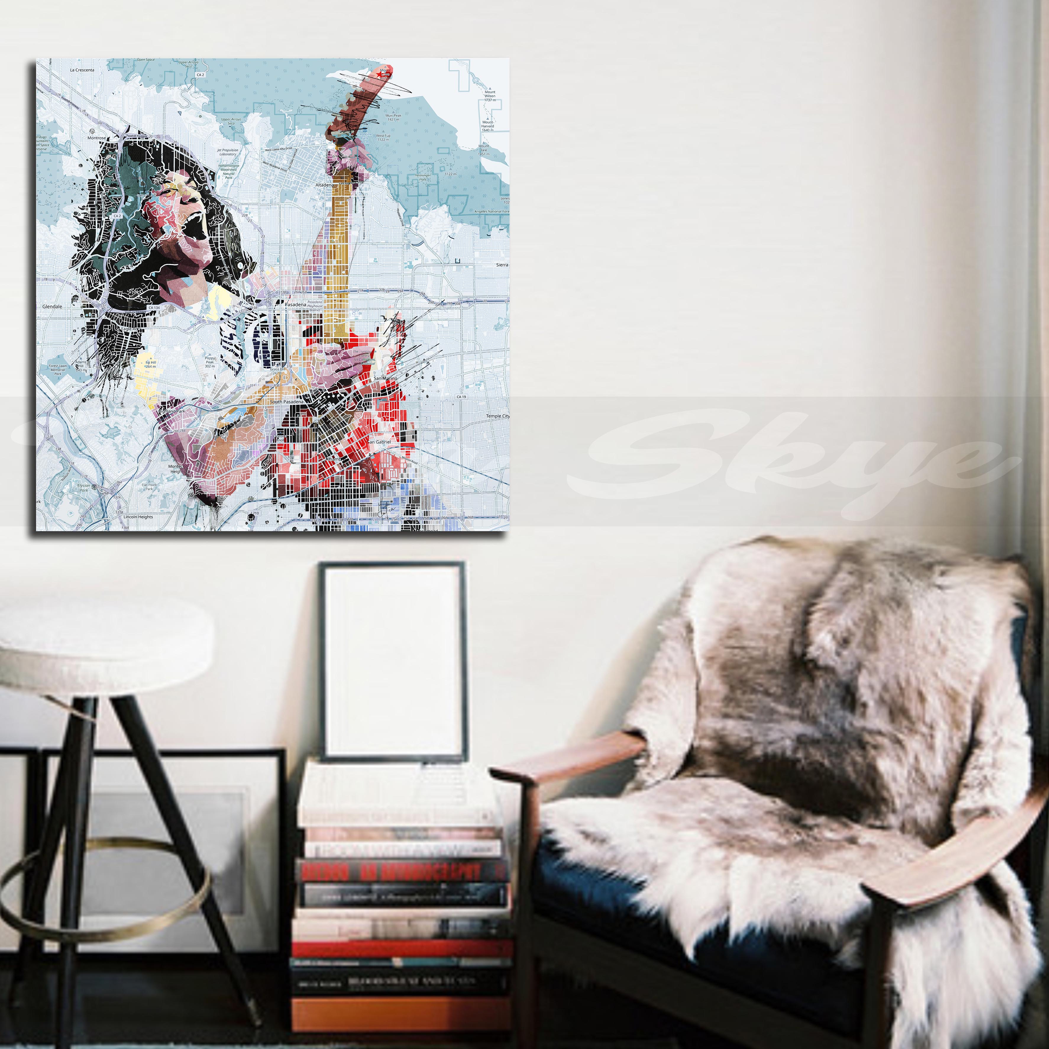 Eddie van Halen on map of Pasadena