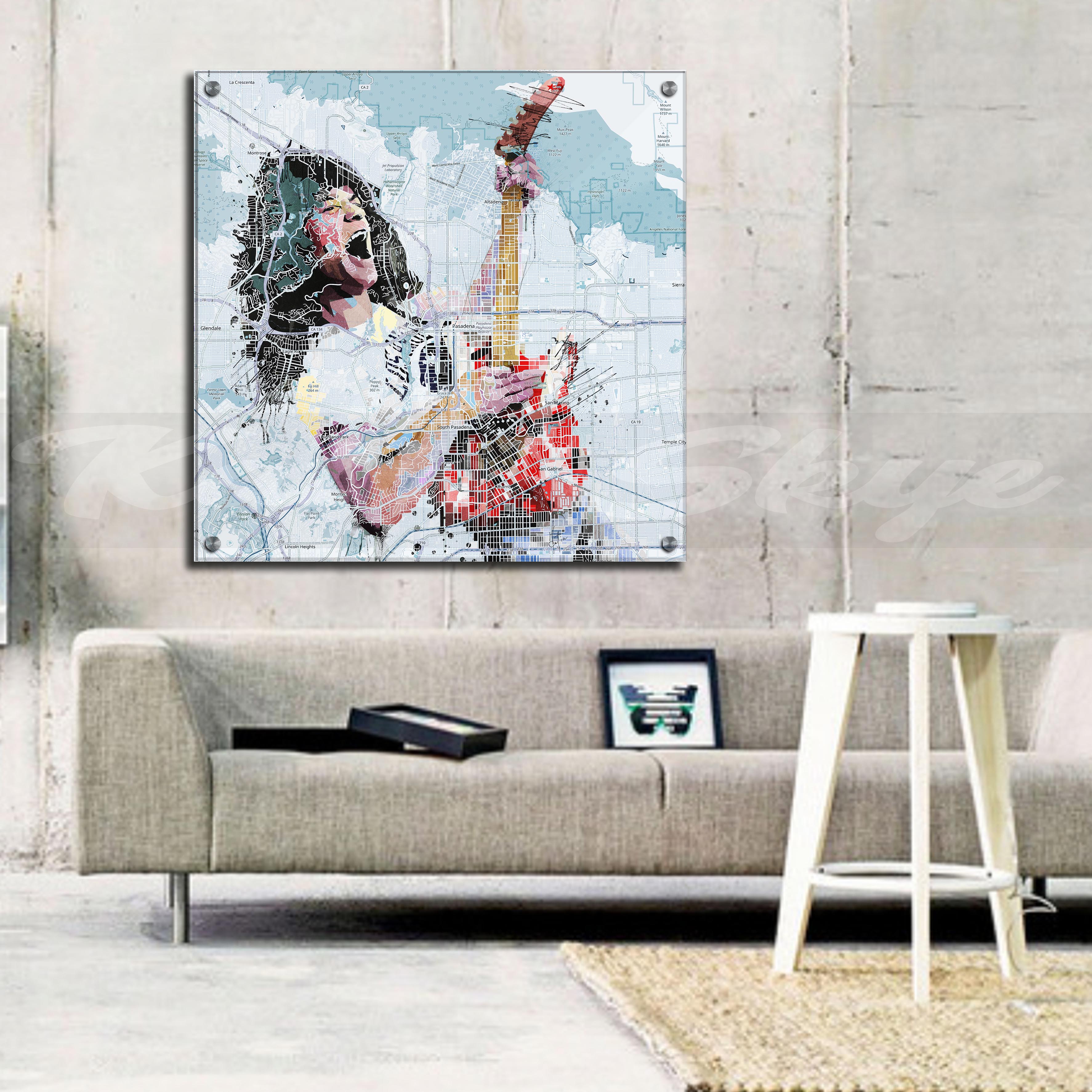 Eddie van Halen on map of Pasadena