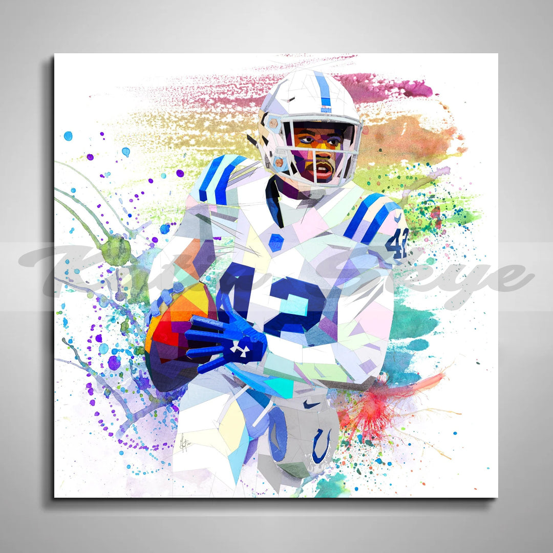 Abstract Canvas Wall Art Kenny Moore American Football Canvas Wall Art