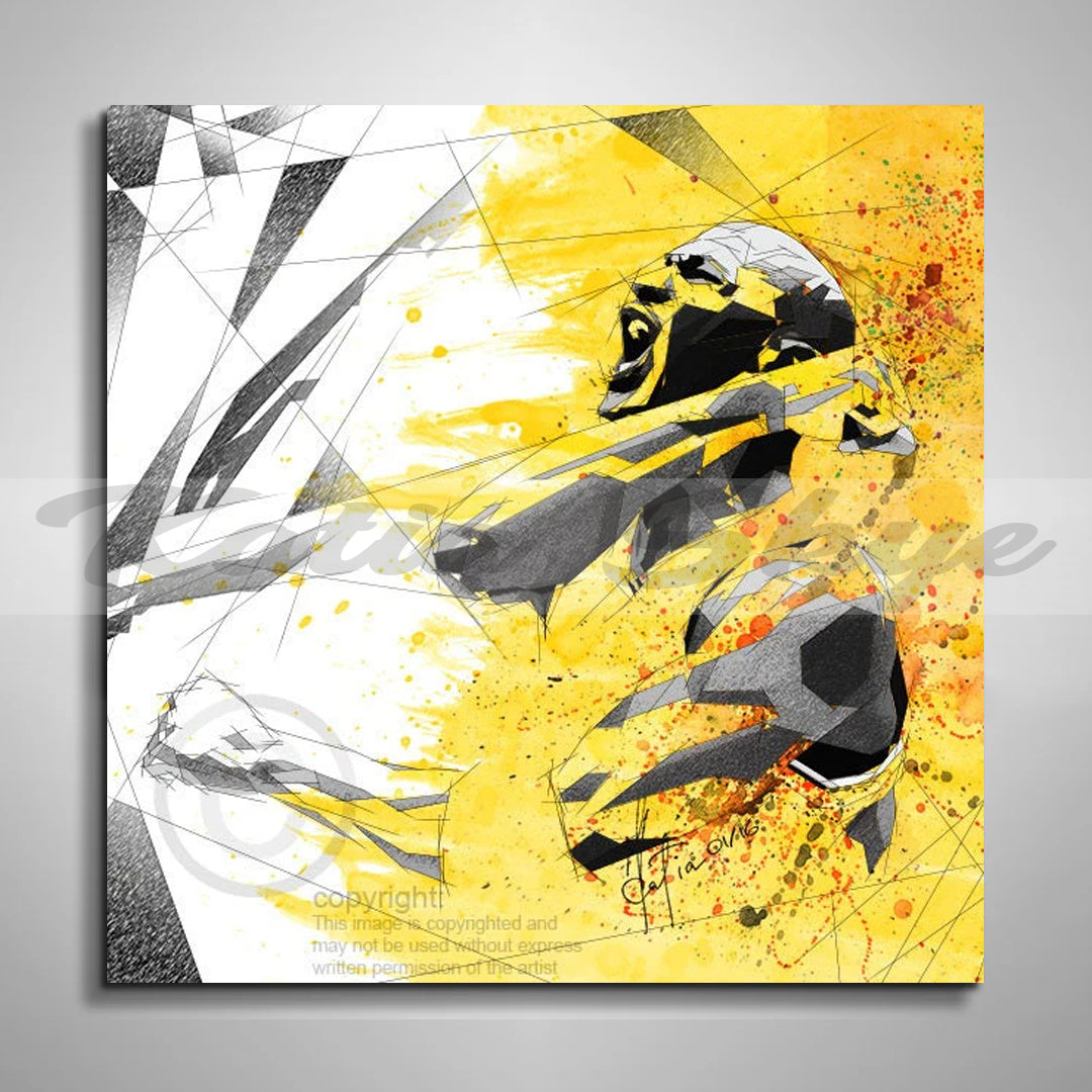 Canvas Print Michael Jordan Basketball Art Print, Sports Illustration, Man Cave Decor, Boys Teen Room Art NBA-MJ01