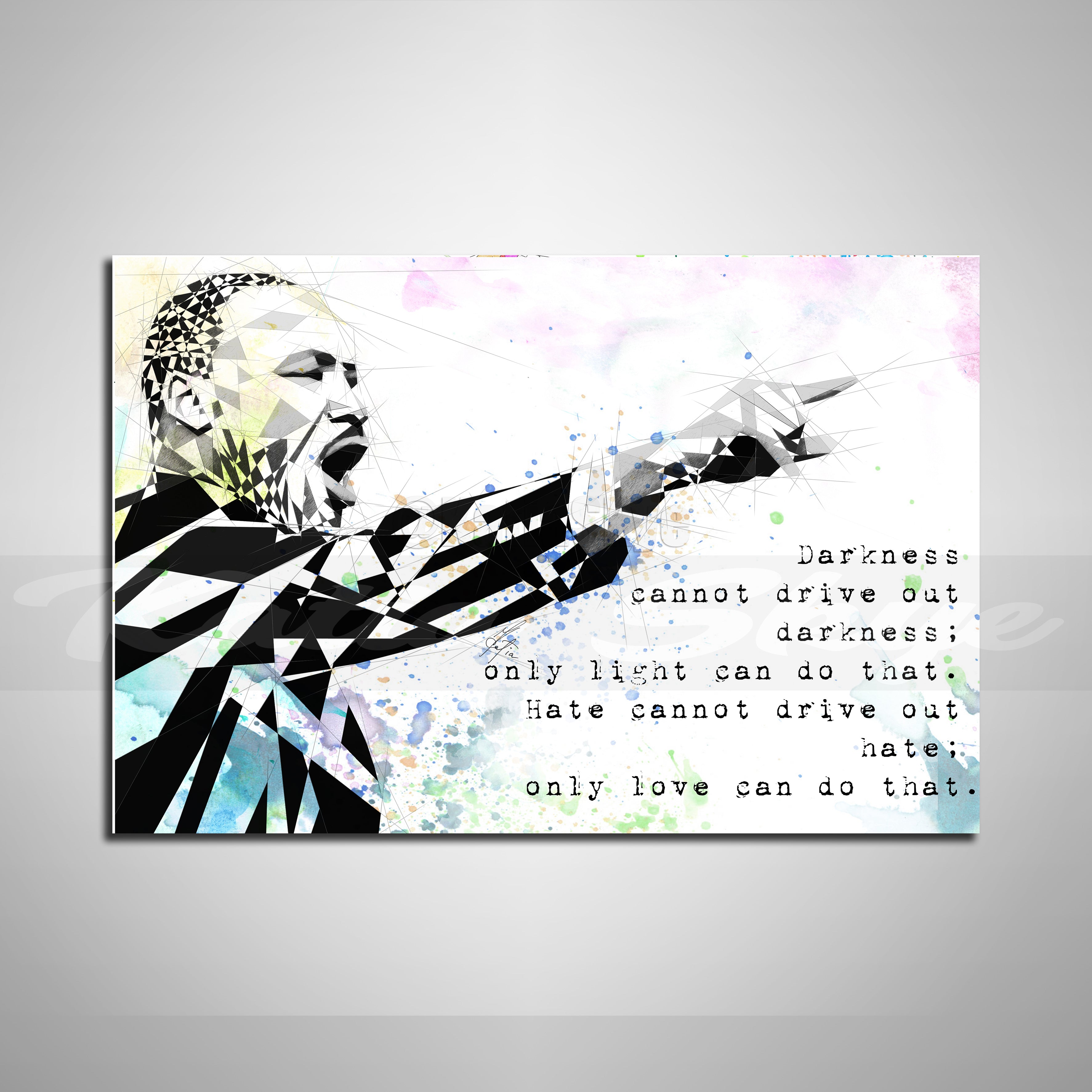 Martin Luther King Jr. Canvas Wall Art Abstract Canvas Print