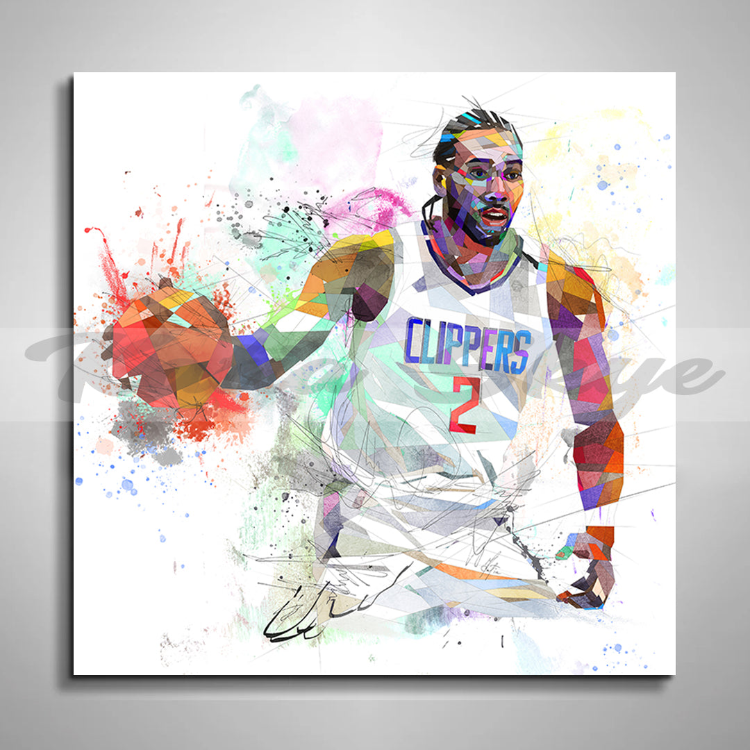 Abstract Basketball Canvas Wall Art Inspired by Kawhi Leonard // NBA-KL01