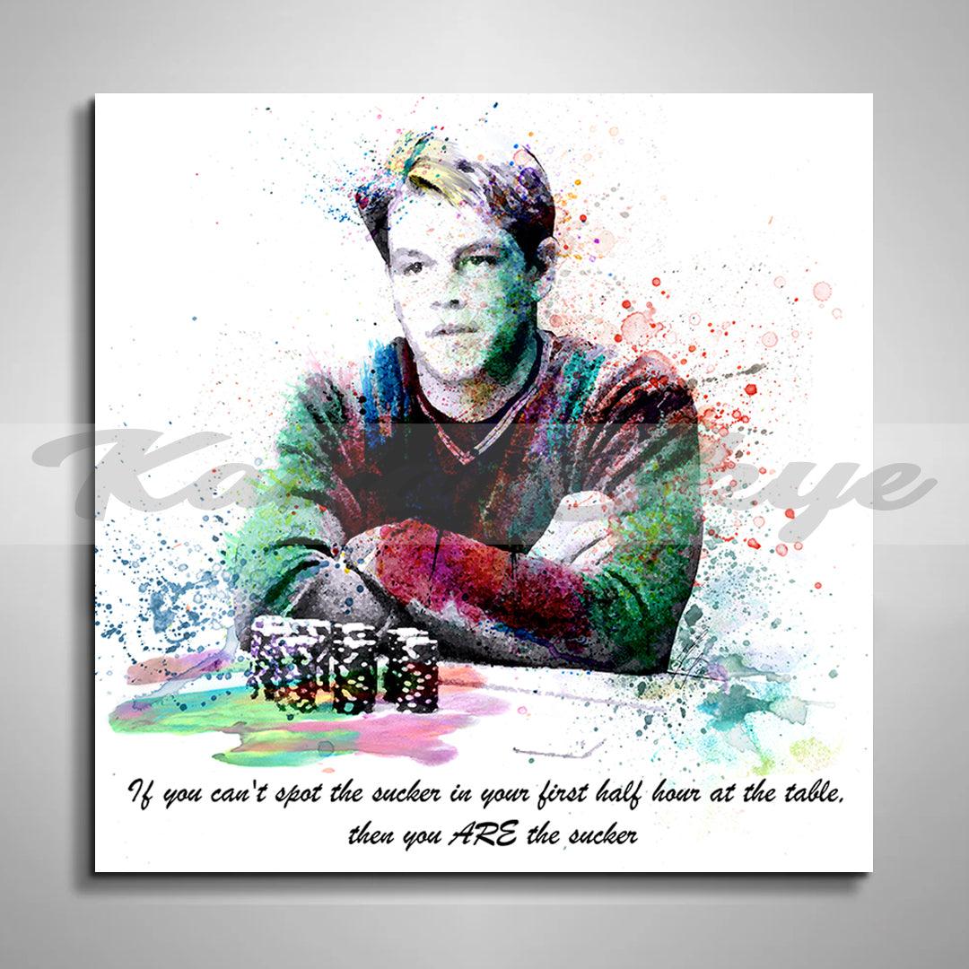 Canvas Print Michael McDonald Rounders Movie Wall Art, Poker Player Gift Poster, Poker Room Art, Modern Portrait, Man Cave Decor POK-MM02