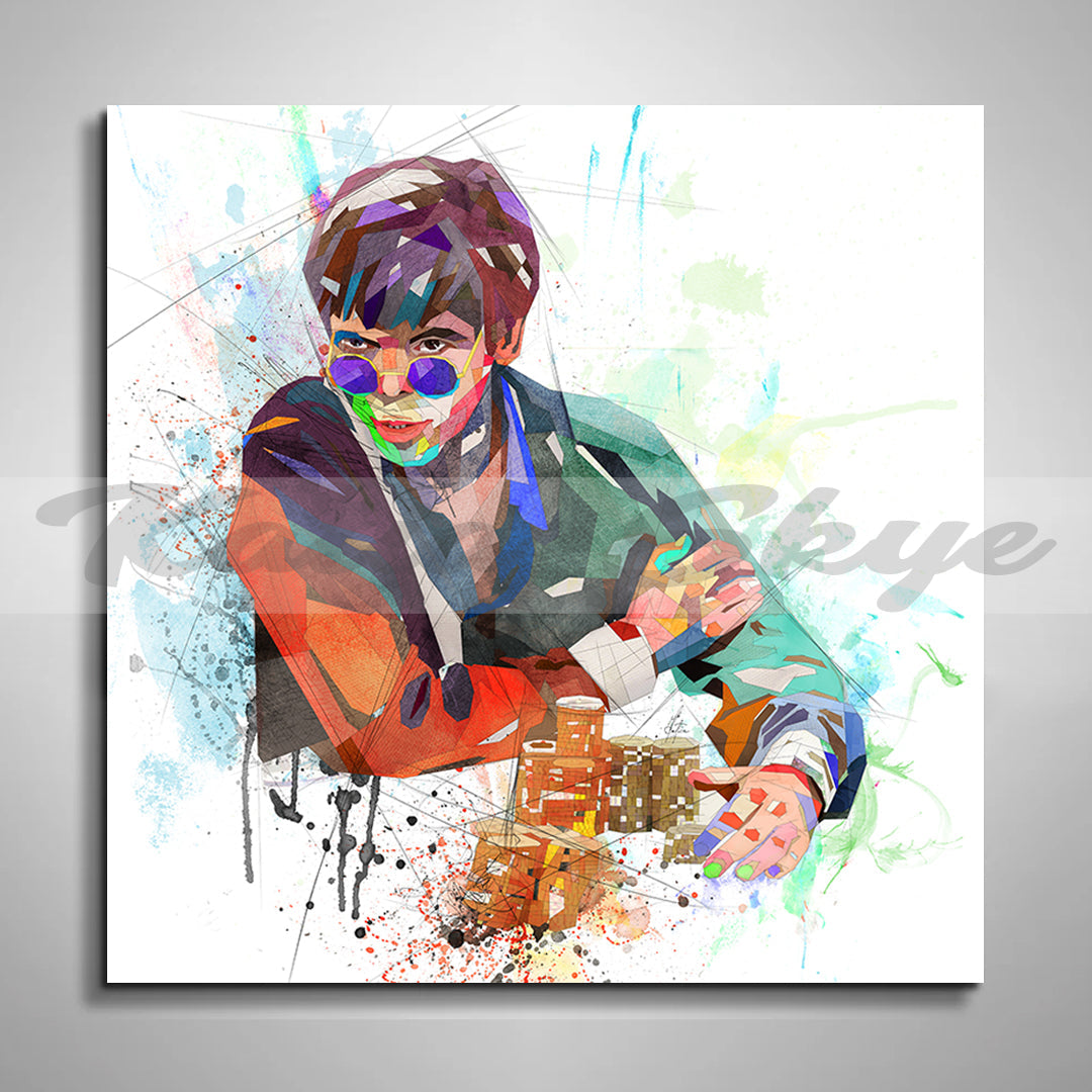 Stu Ungar Canvas Wall Art Abstract Canvas Wall Art Poker Wall Art