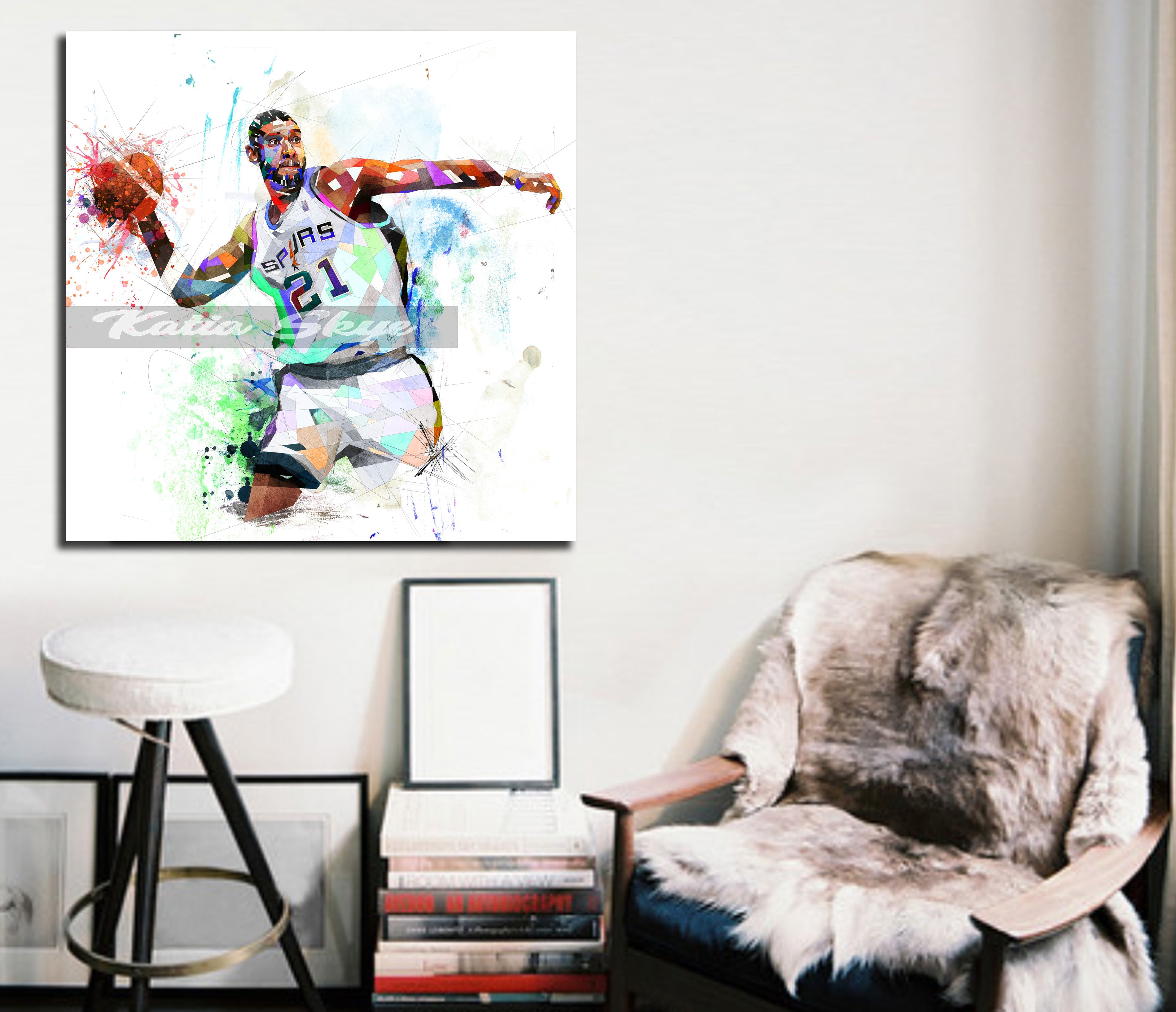 Tim Duncan Canvas Wall Art