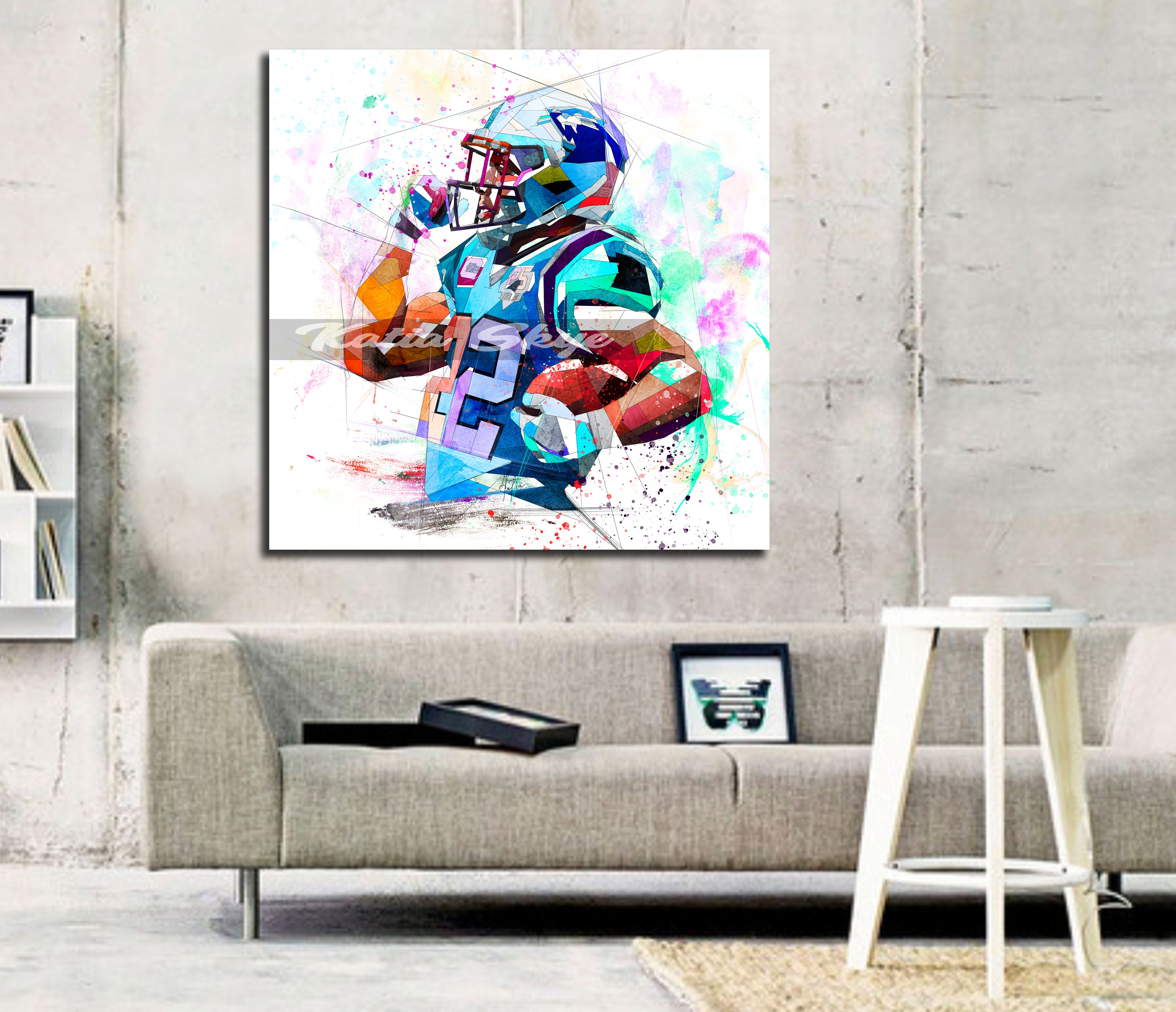 Christian McCaffrey Canvas Wall Art