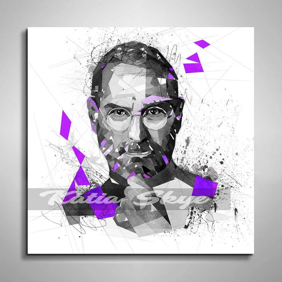 Steve Jobs Abstract Canvas Wall Art