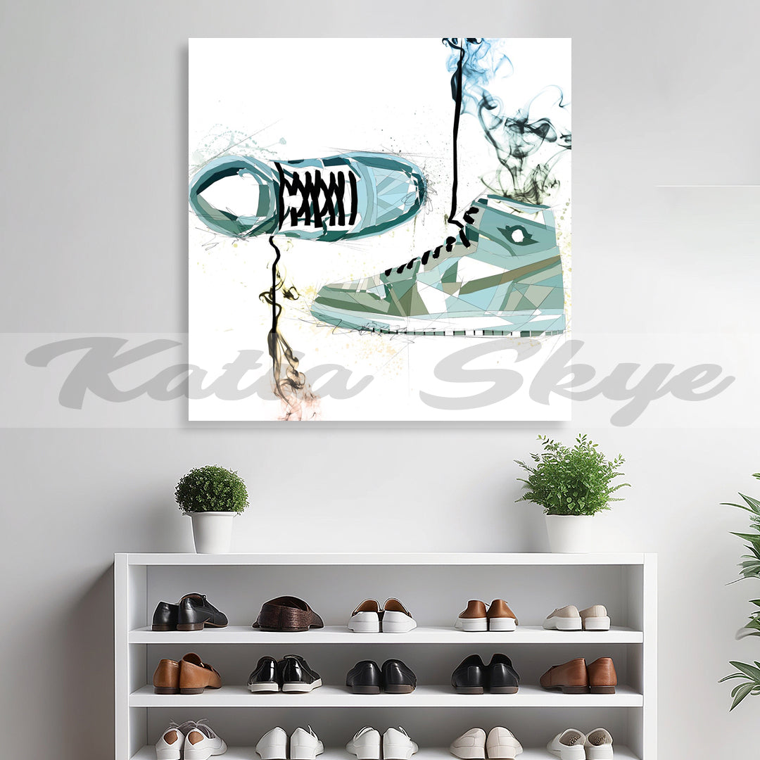 Smokey Sneakers Canvas Wall Art