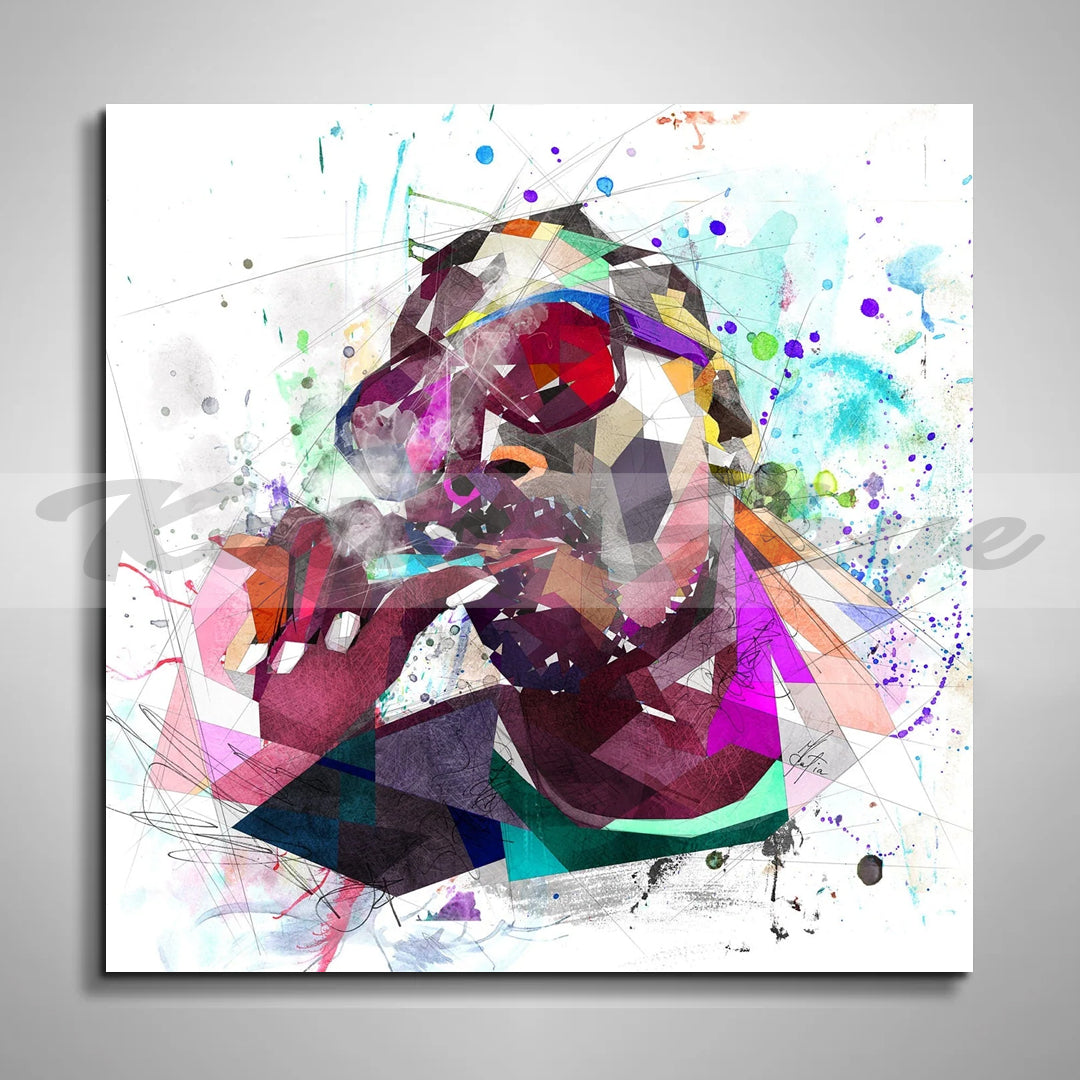 Abstract Canvas Art inspired by Snoop Dogg // MUS-SD01