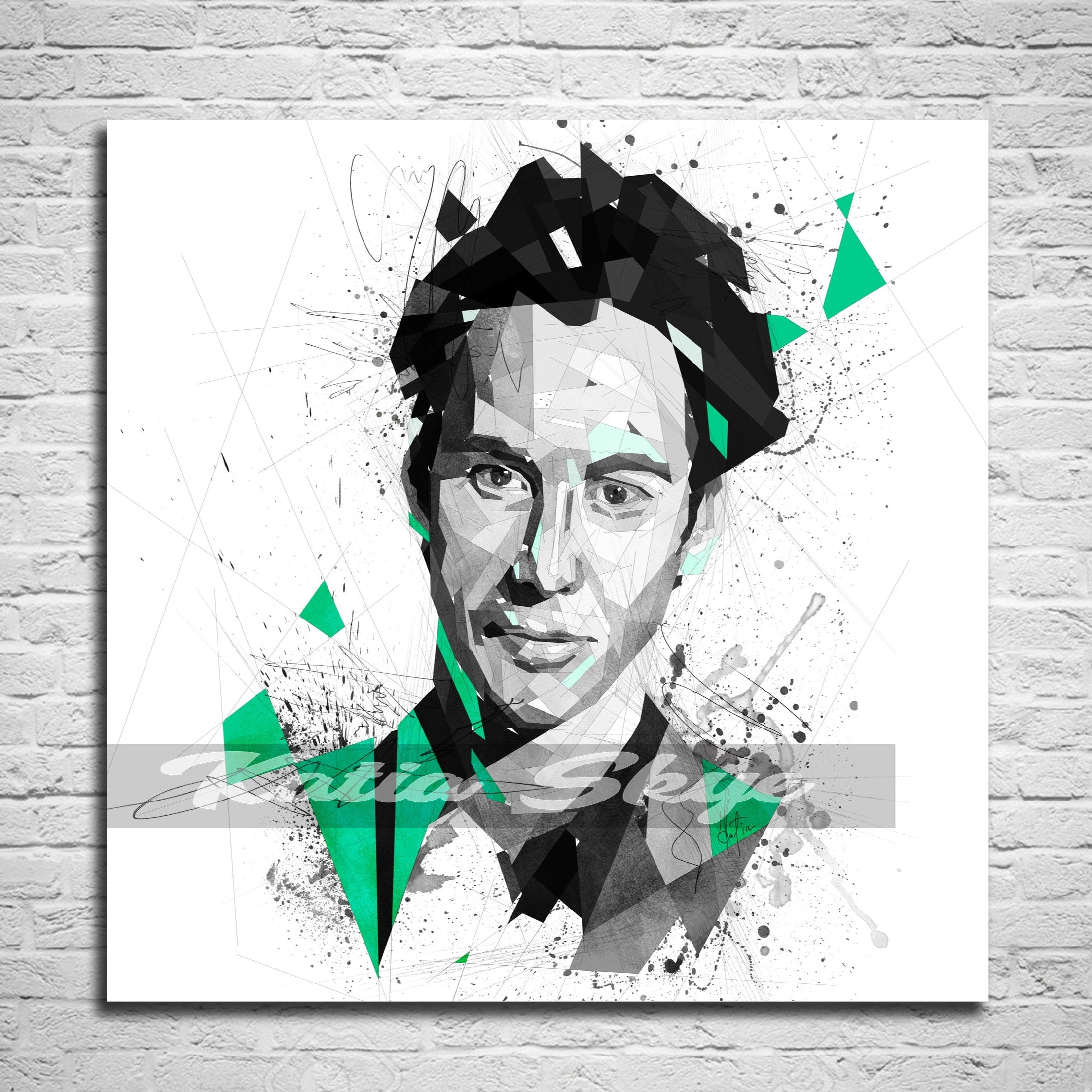 CANVAS PRINT Keanu Reeves Abstract Portrait, Dad Gift Idea, Wall Art Home Decor, Man Cave Art, Home Office Wall Art MOV-KR01