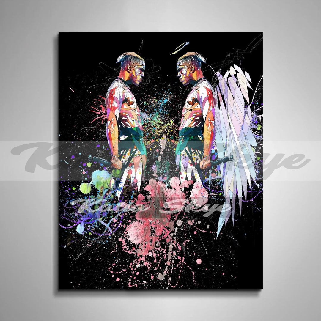 Abstract Canvas Wall Art Inspired by XXXTentacion // MUS-XX01