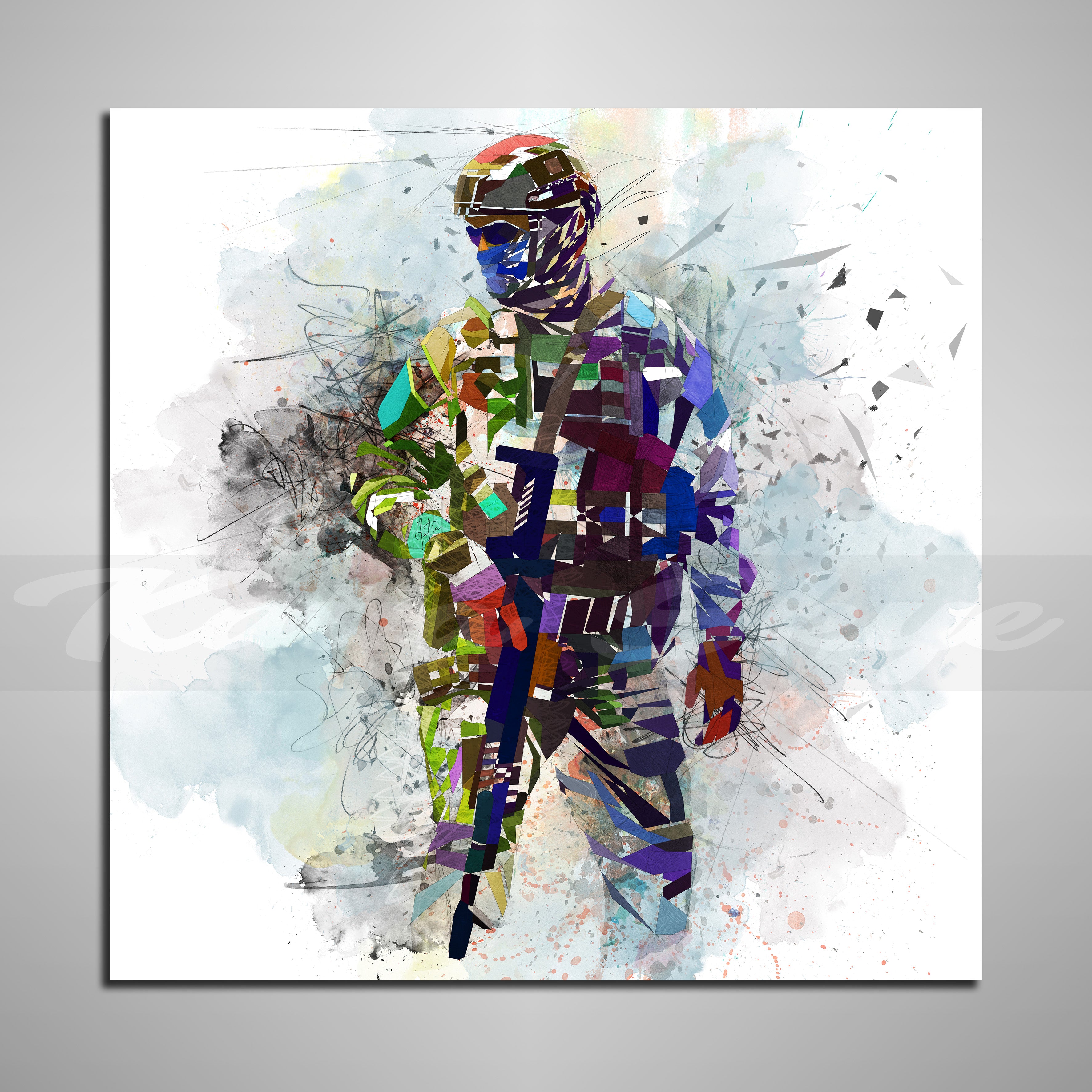 Abstract Canvas Print Soldier Canvas Wall Art Decor //OTH-SO01