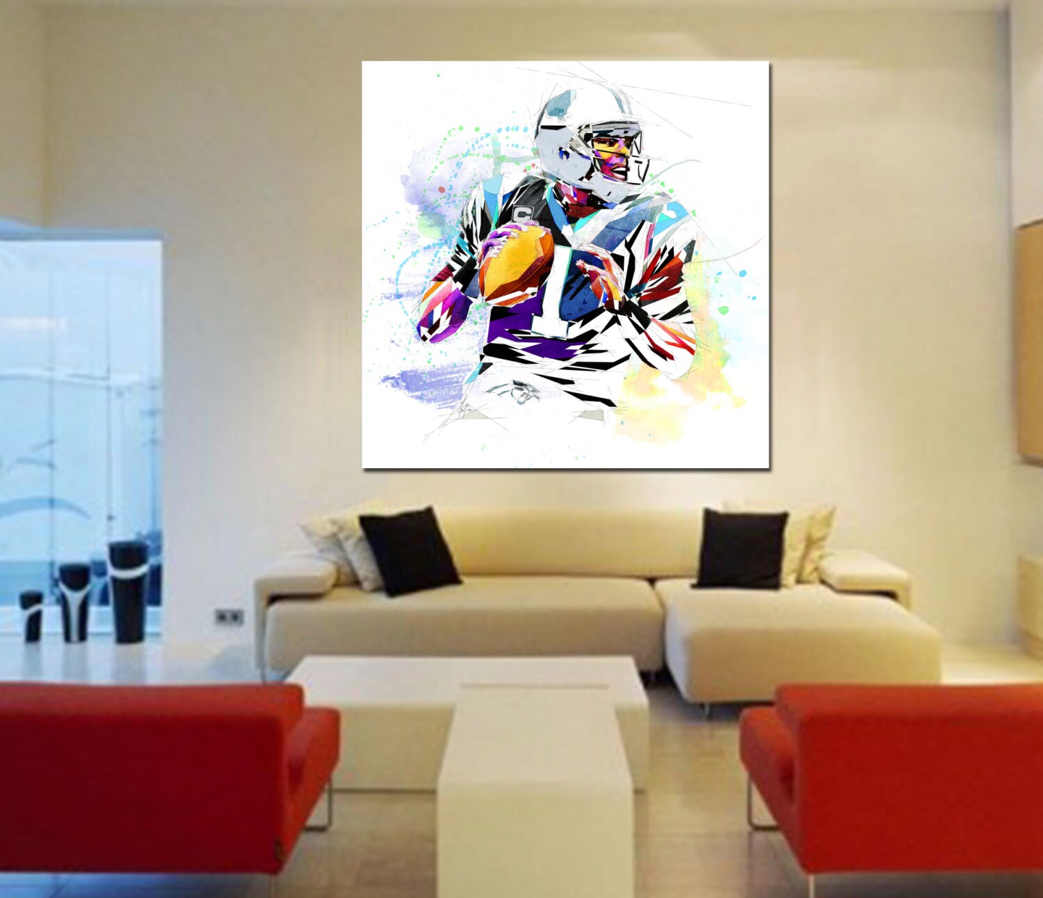 Cam Newton Canvas Wall Art