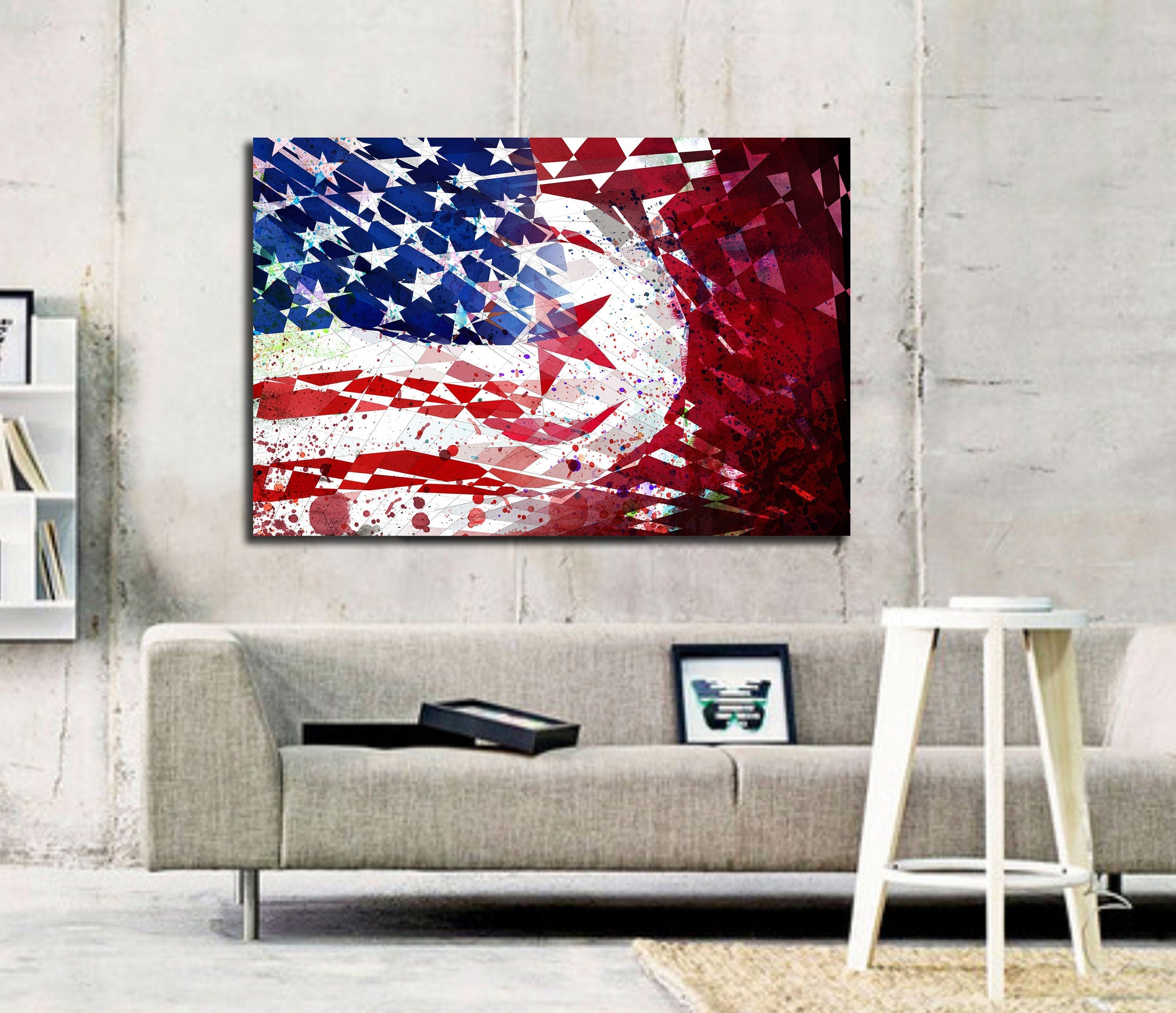 American Tunisia Flag Canvas Print