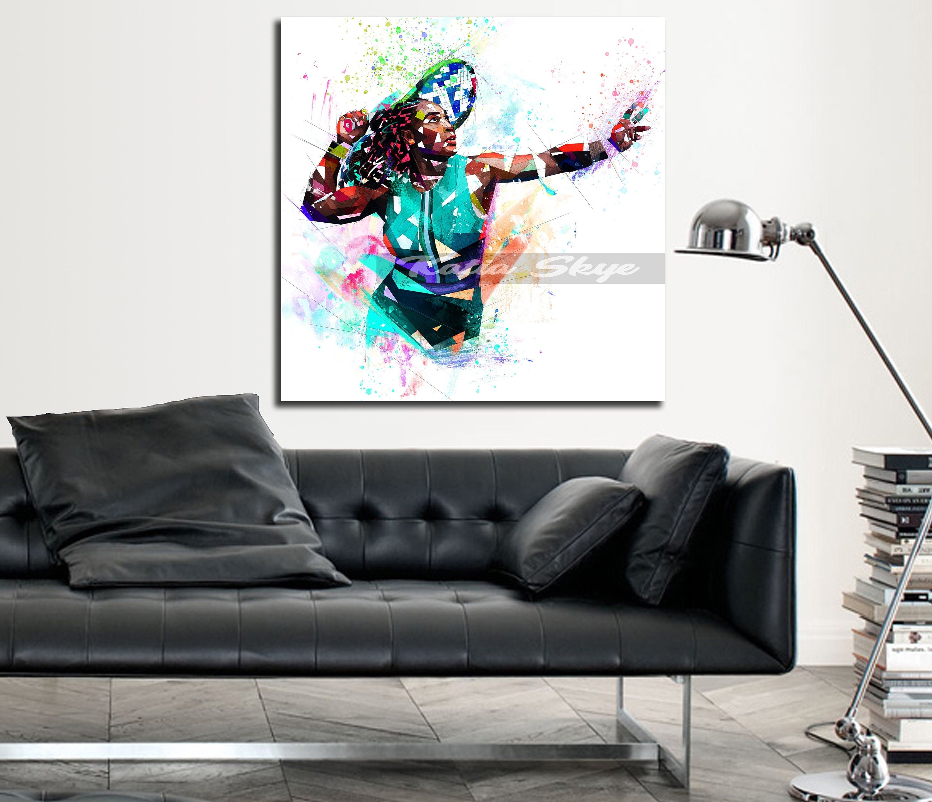 Limited Edition CANVAS PRINT Serena Williams Tennis Art TEN-SW01