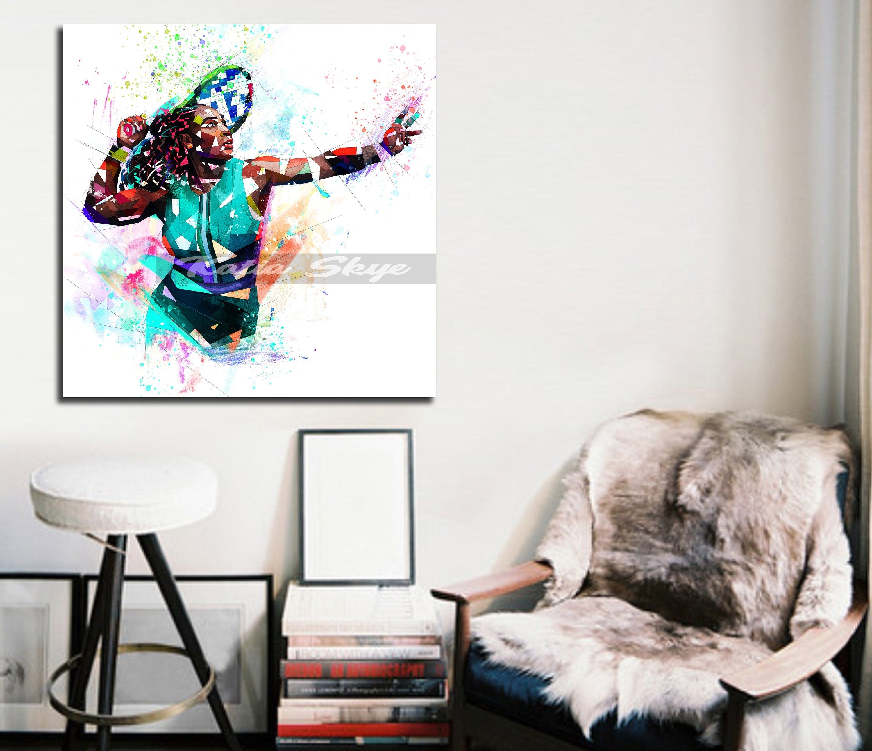 Limited Edition CANVAS PRINT Serena Williams Tennis Art TEN-SW01