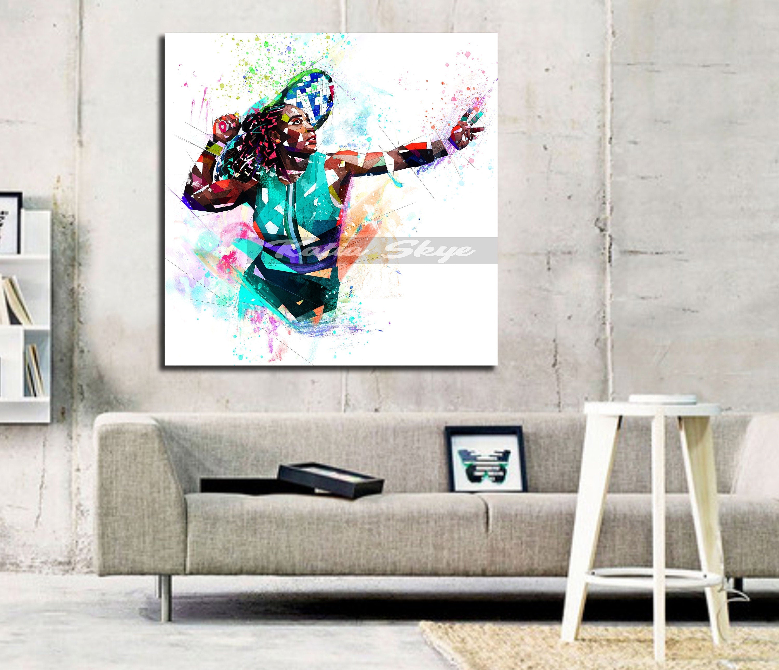 Limited Edition CANVAS PRINT Serena Williams Tennis Art TEN-SW01