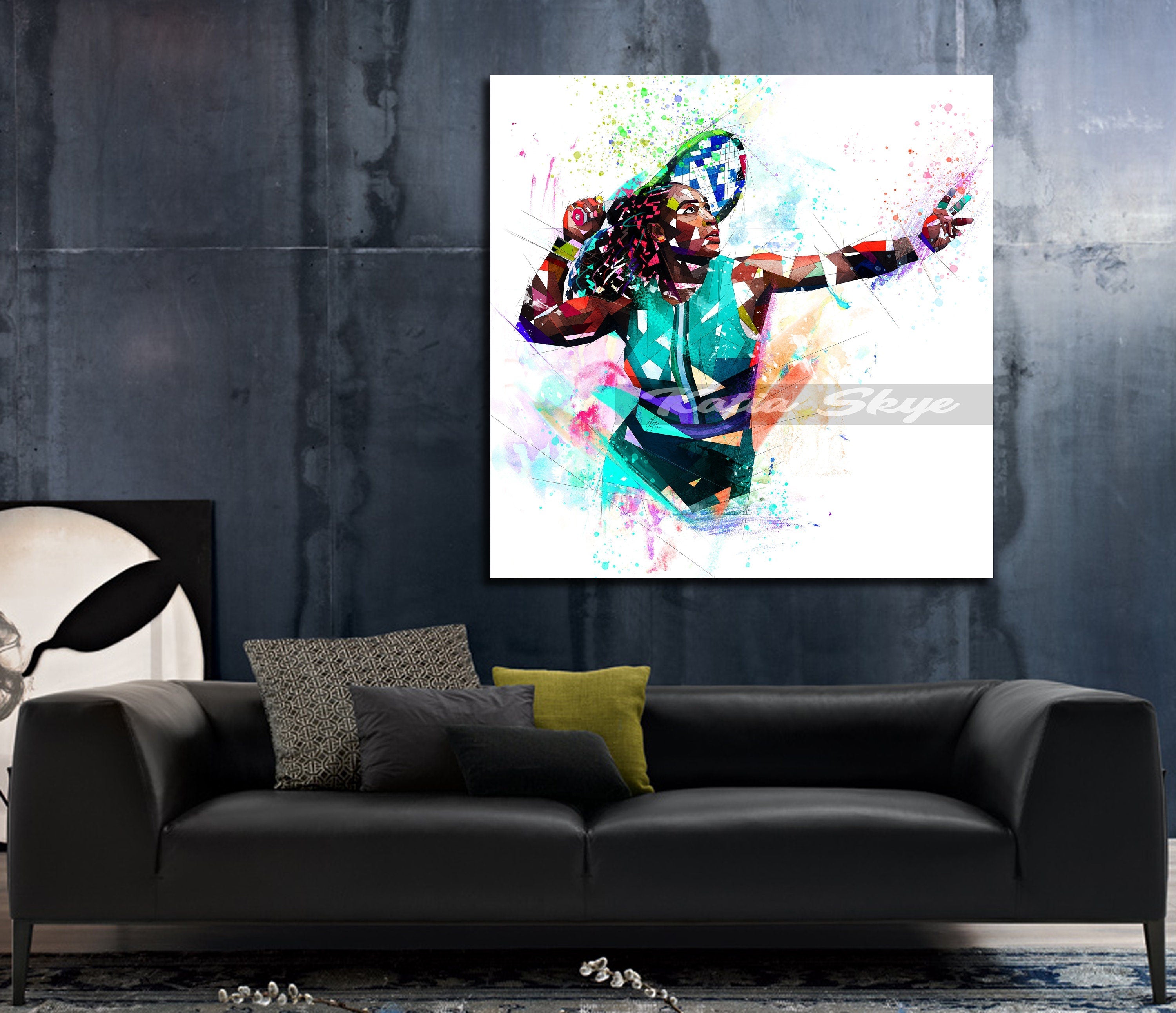 Limited Edition CANVAS PRINT Serena Williams Tennis Art TEN-SW01