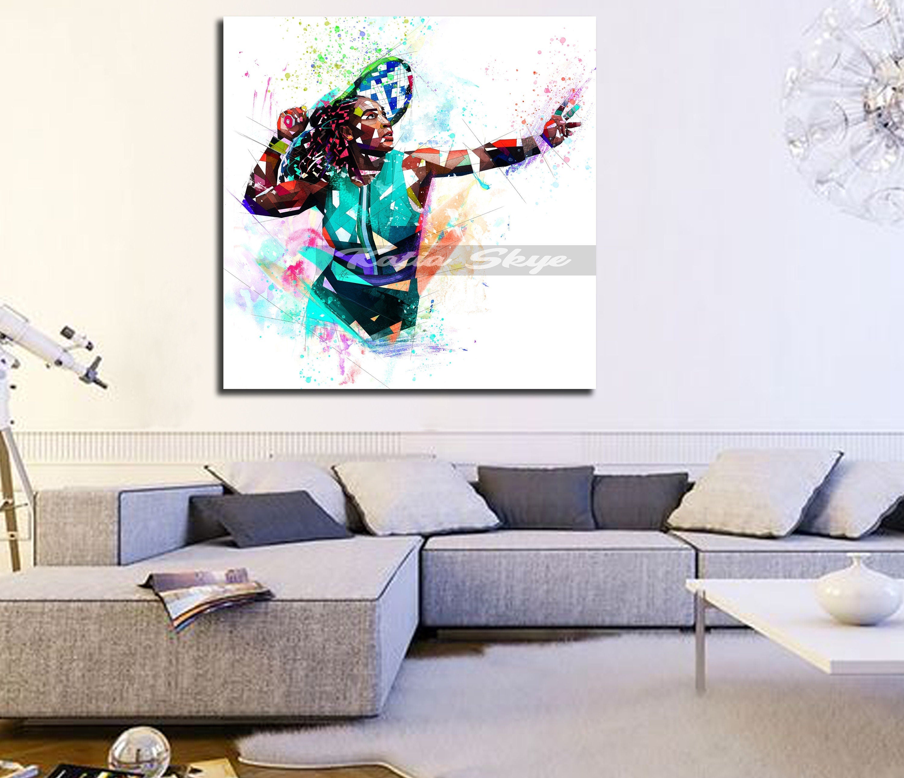 Limited Edition CANVAS PRINT Serena Williams Tennis Art TEN-SW01
