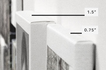 5" thick canvas stretched