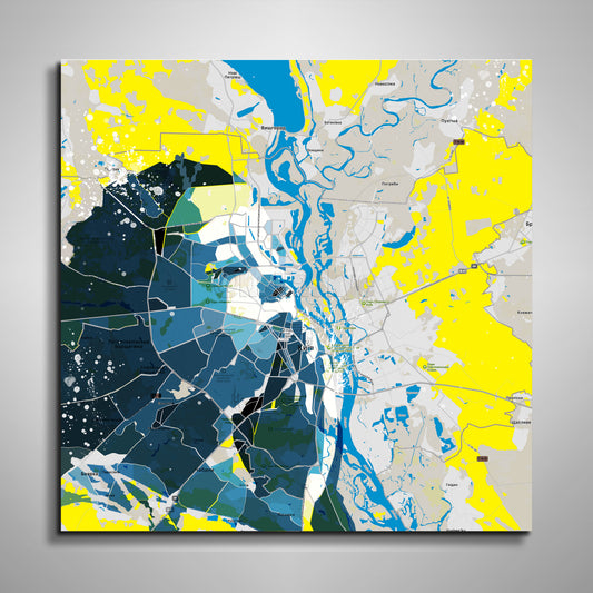 Ukraine Map Art