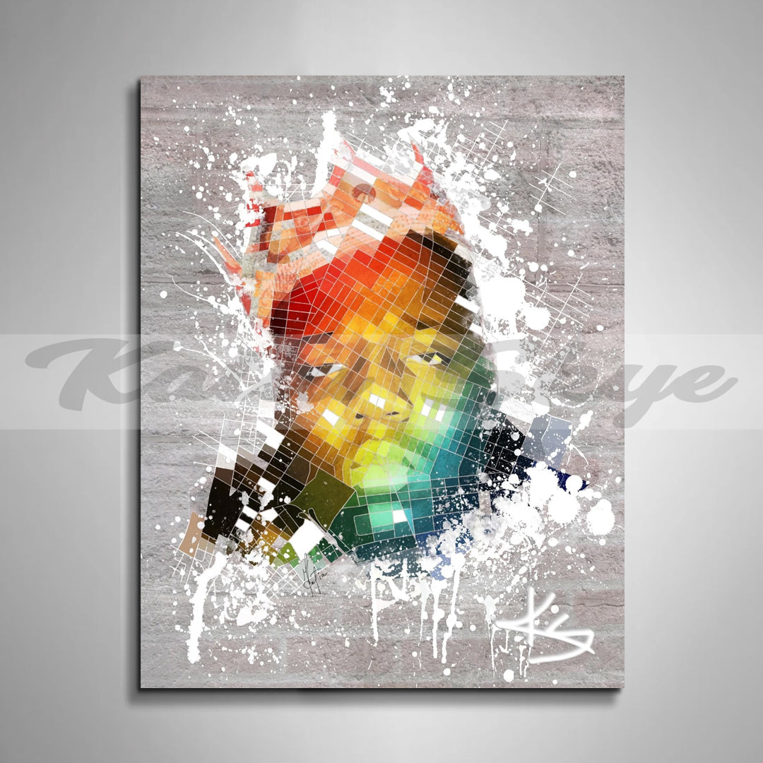 Abstract Canvas Print Biggie Smalls Graffiti Art Music Poster Canvas Art