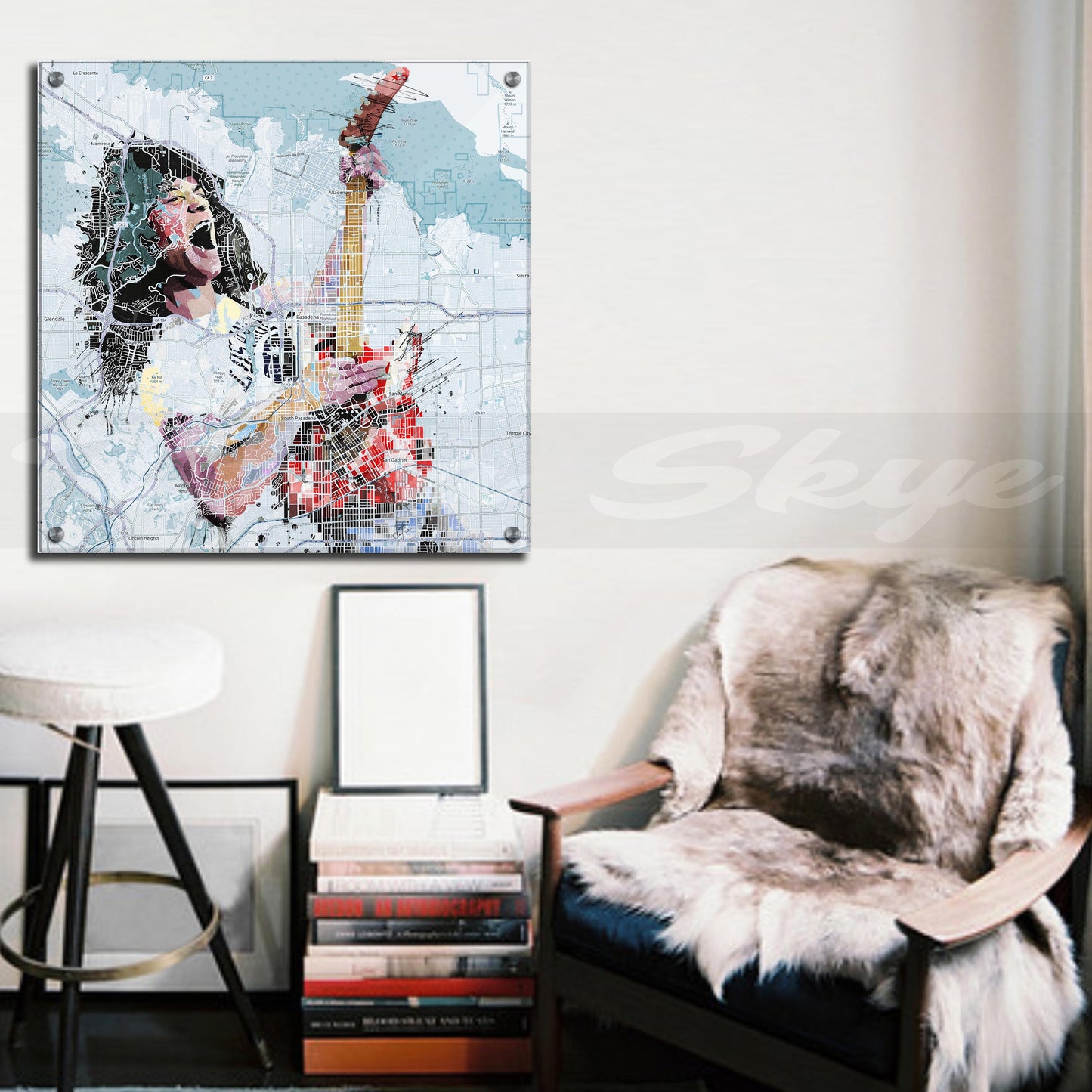 Eddie van Halen on map of Pasadena