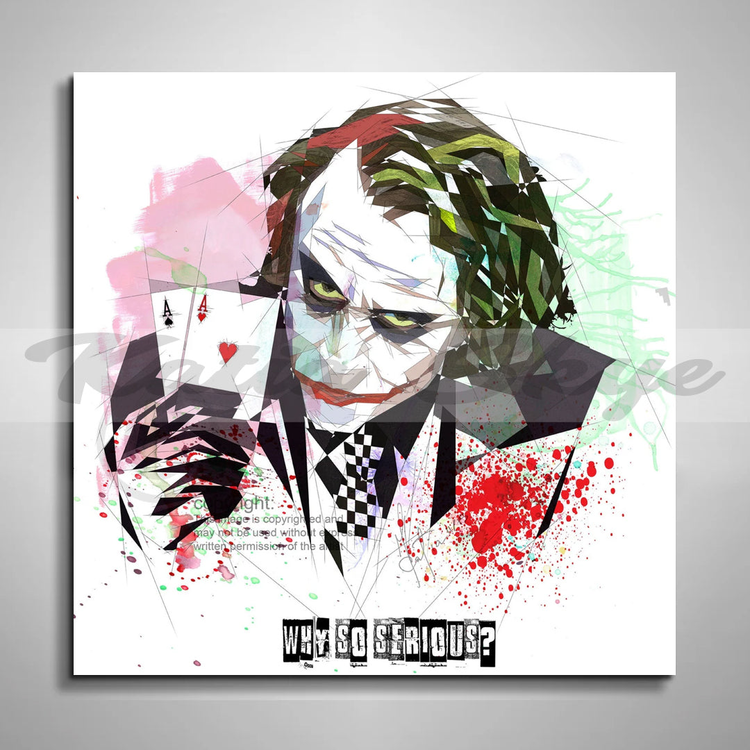 Abstract Joker Canvas Wall Art Movie Poster Inspired By Joker // POK-JK01