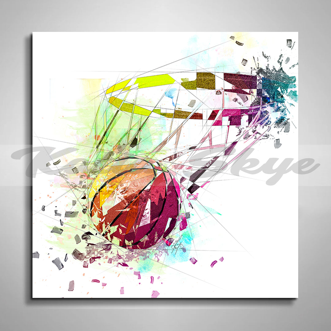 Abstract Basketball Net Canvas Wall Art Sports Canvas Print