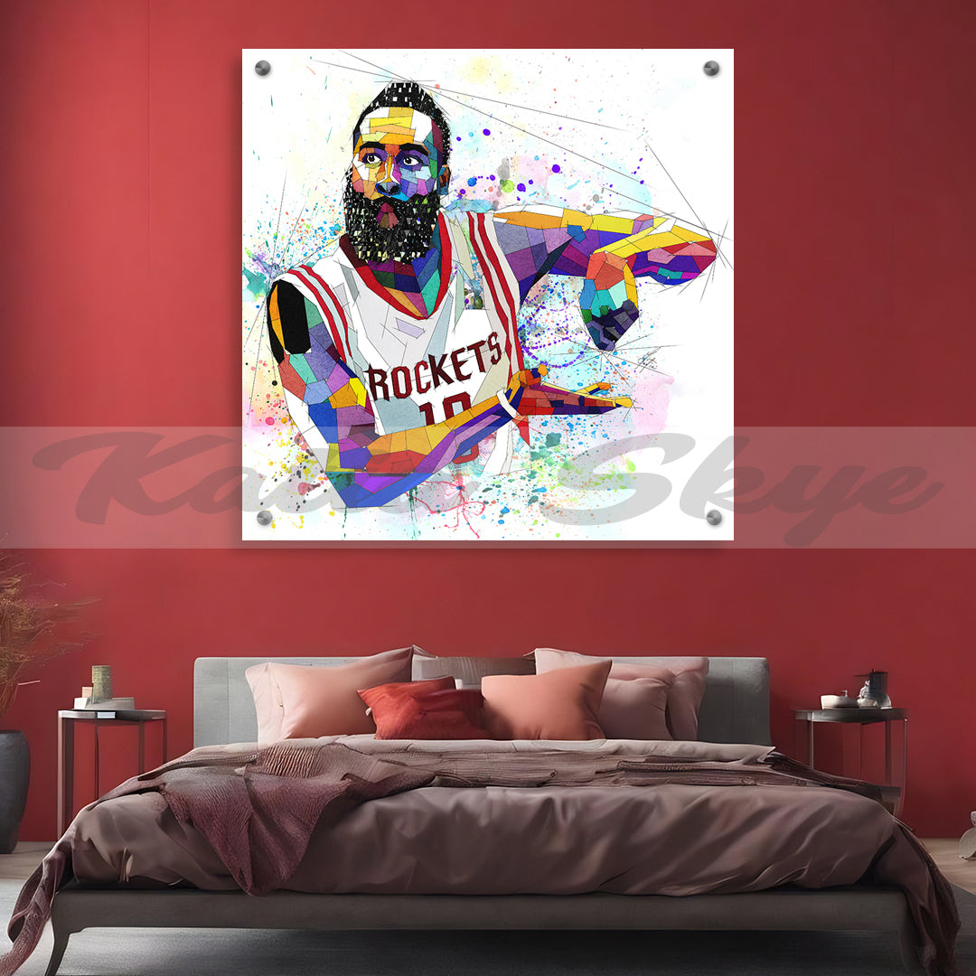 Abstract Basketball Canvas Wall Art 