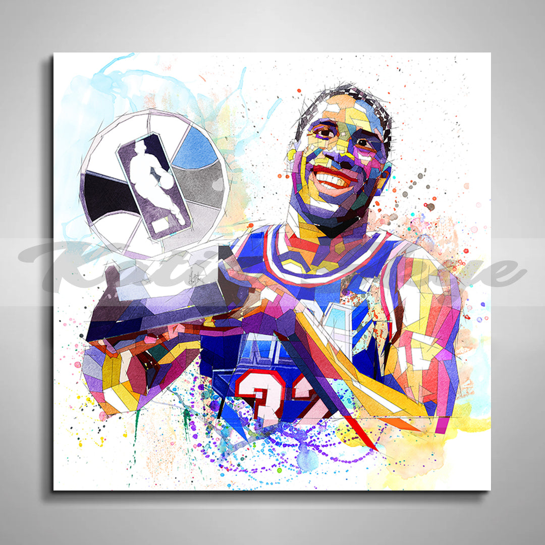 CANVAS PRINT BASKETBALL WALL ART INSPIRED BY MAGIC JOHNSON // NBA-MJ11