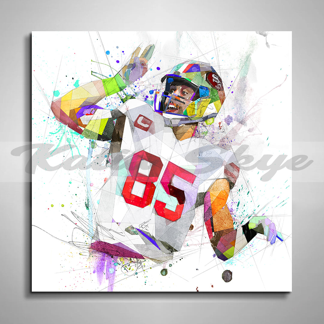Abstract Canvas Wall Art George Kittle Wall Art, San Francisco 49ers