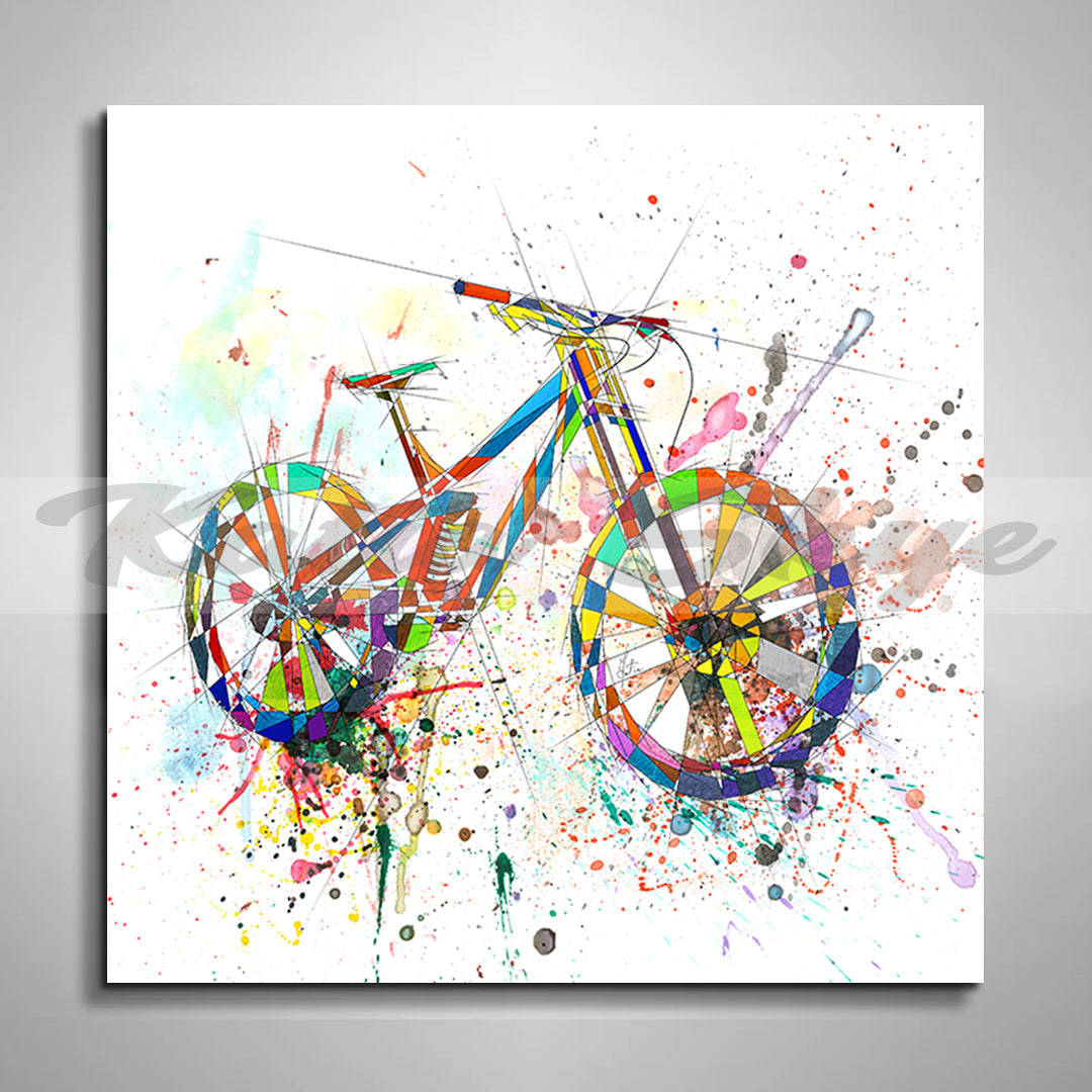Abstract Canvas Print Bicycle Wall Art Canvas Wall Art // OTH-BC01