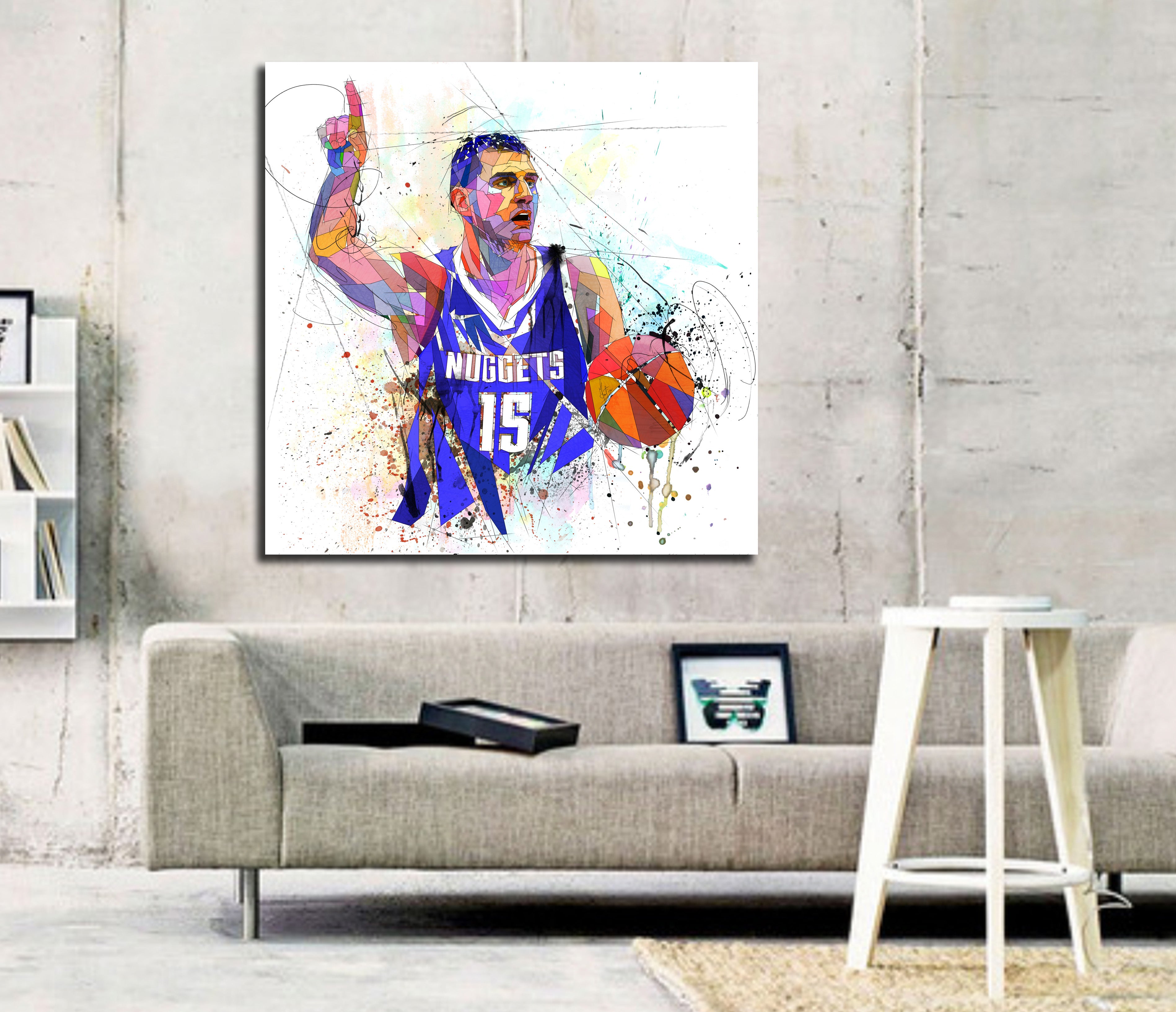 Basketball Canvas Wall Art Inspired by Nikola Jokic NBA-NJ01