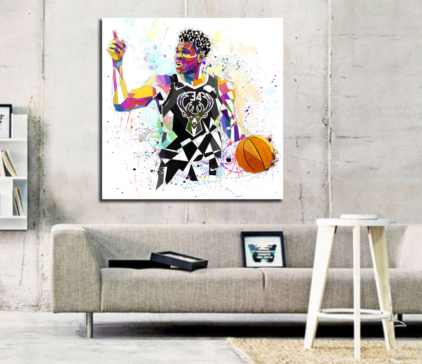 Basketball CANVAS PRINT Wall Art Inspired by Giannis Antetokounmpo Limited Edition // NBA-GA01