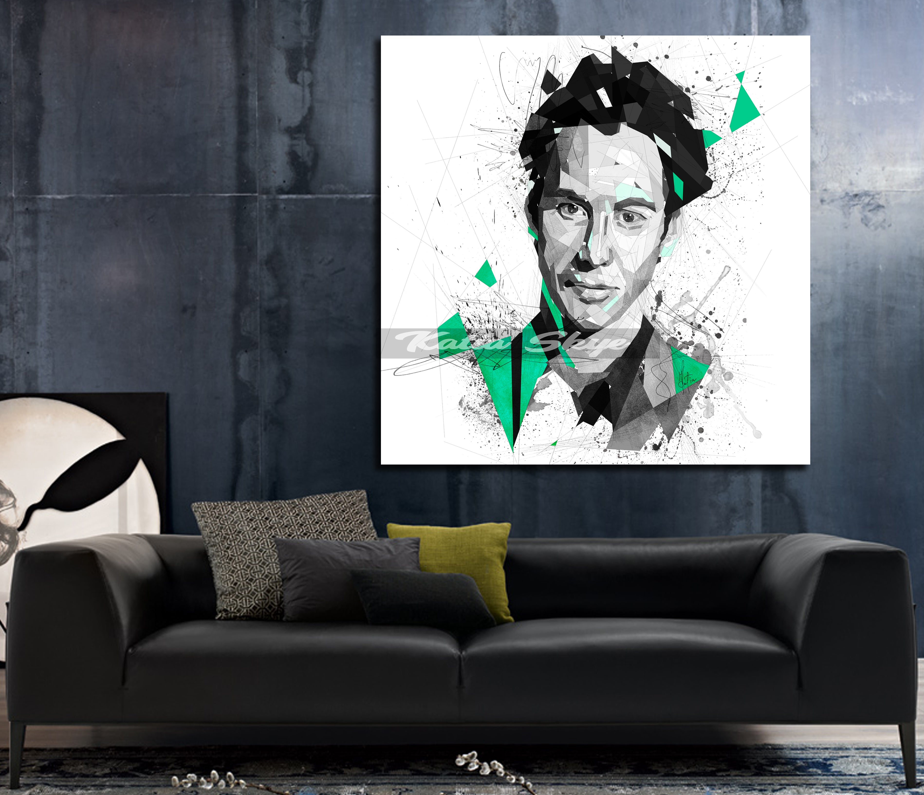 CANVAS PRINT Keanu Reeves Abstract Portrait, Dad Gift Idea, Wall Art Home Decor, Man Cave Art, Home Office Wall Art MOV-KR01