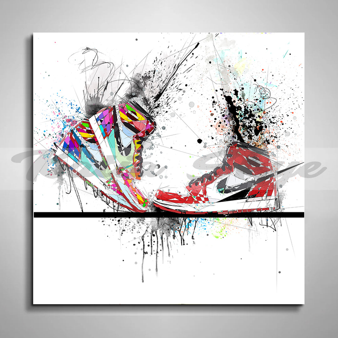 ABSTRACT KISSING SNEAKERS