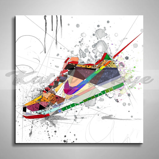 ABSTRACT SNEAKERS MULTICOLOR ART INSPIRED BY SB DUNK SNEAKERS