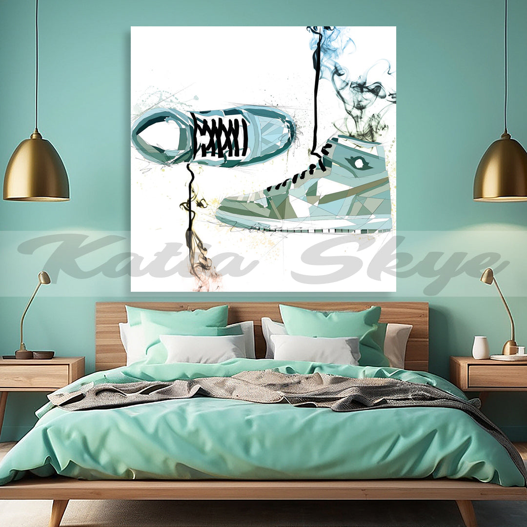 Air Jordan Shoes Canvas Wall Art