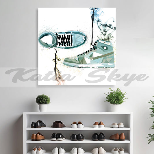 Smokey Sneakers Canvas Wall Art