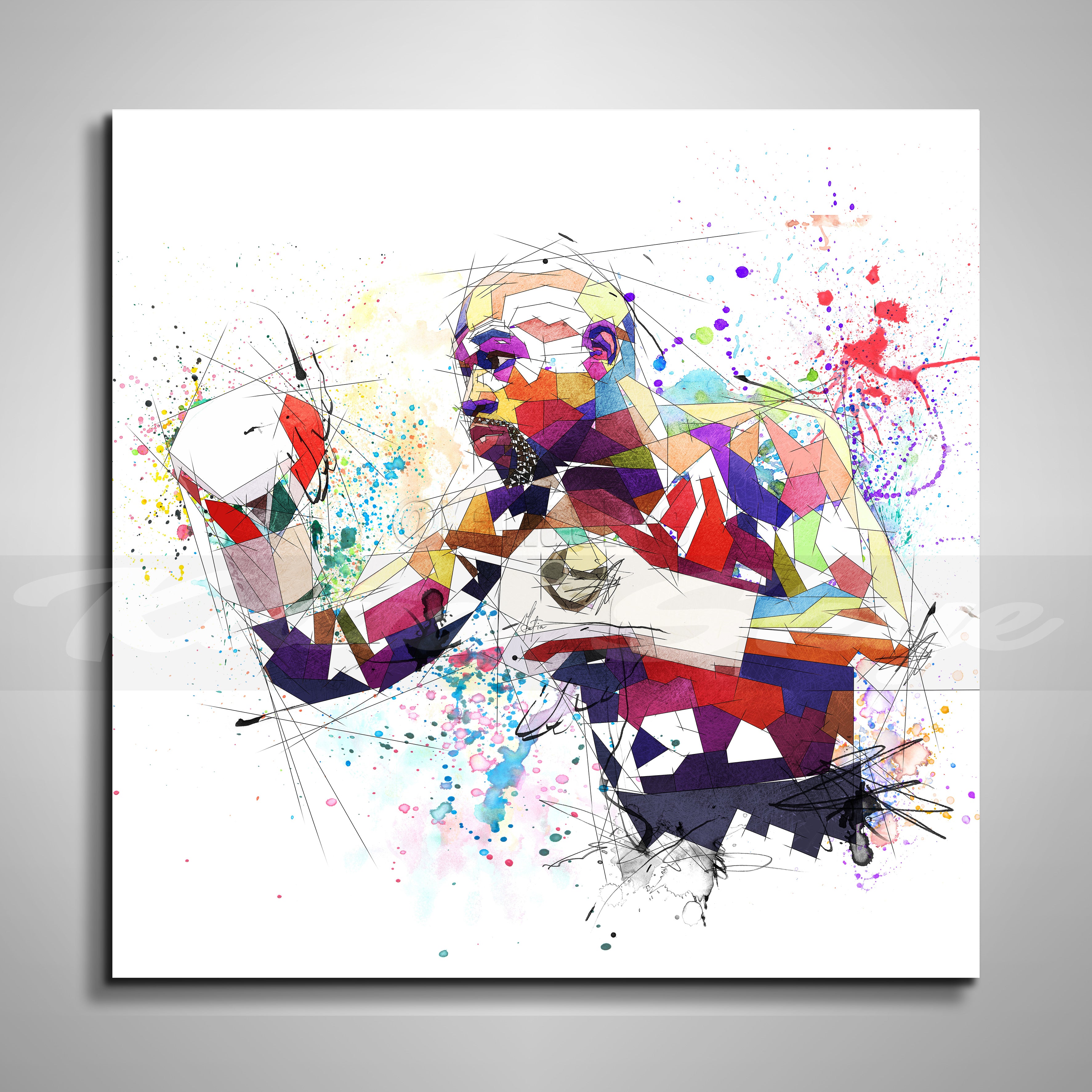 ABSTRACT MARTIAL ARTS WALL ART INSPIRED BY FLOYD MAYWEATHER // MMA-FM01