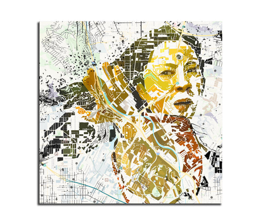 ABSTRACT MAP WALL ART