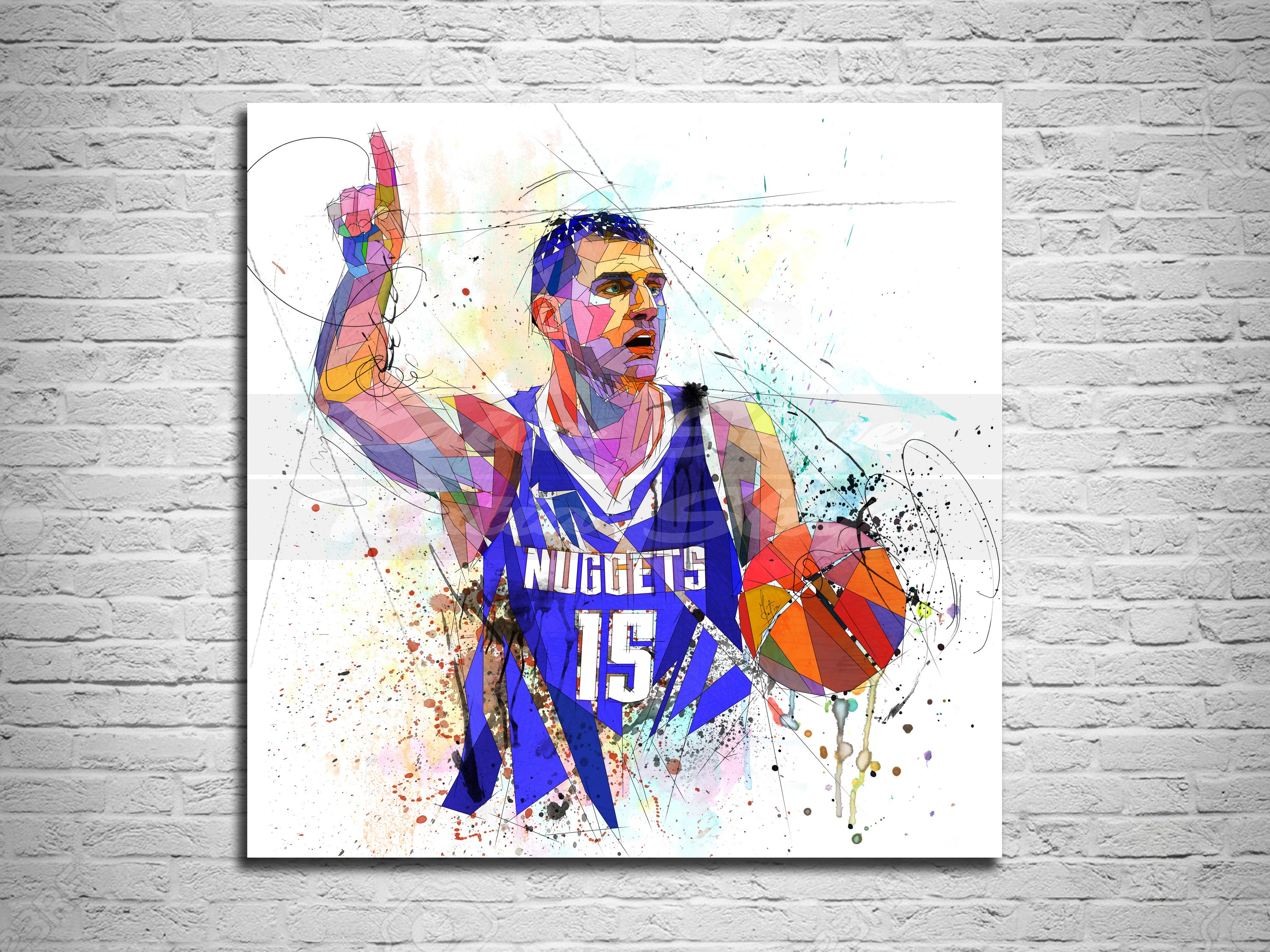 Basketball Canvas Wall Art Inspired by Nikola Jokic NBA-NJ01