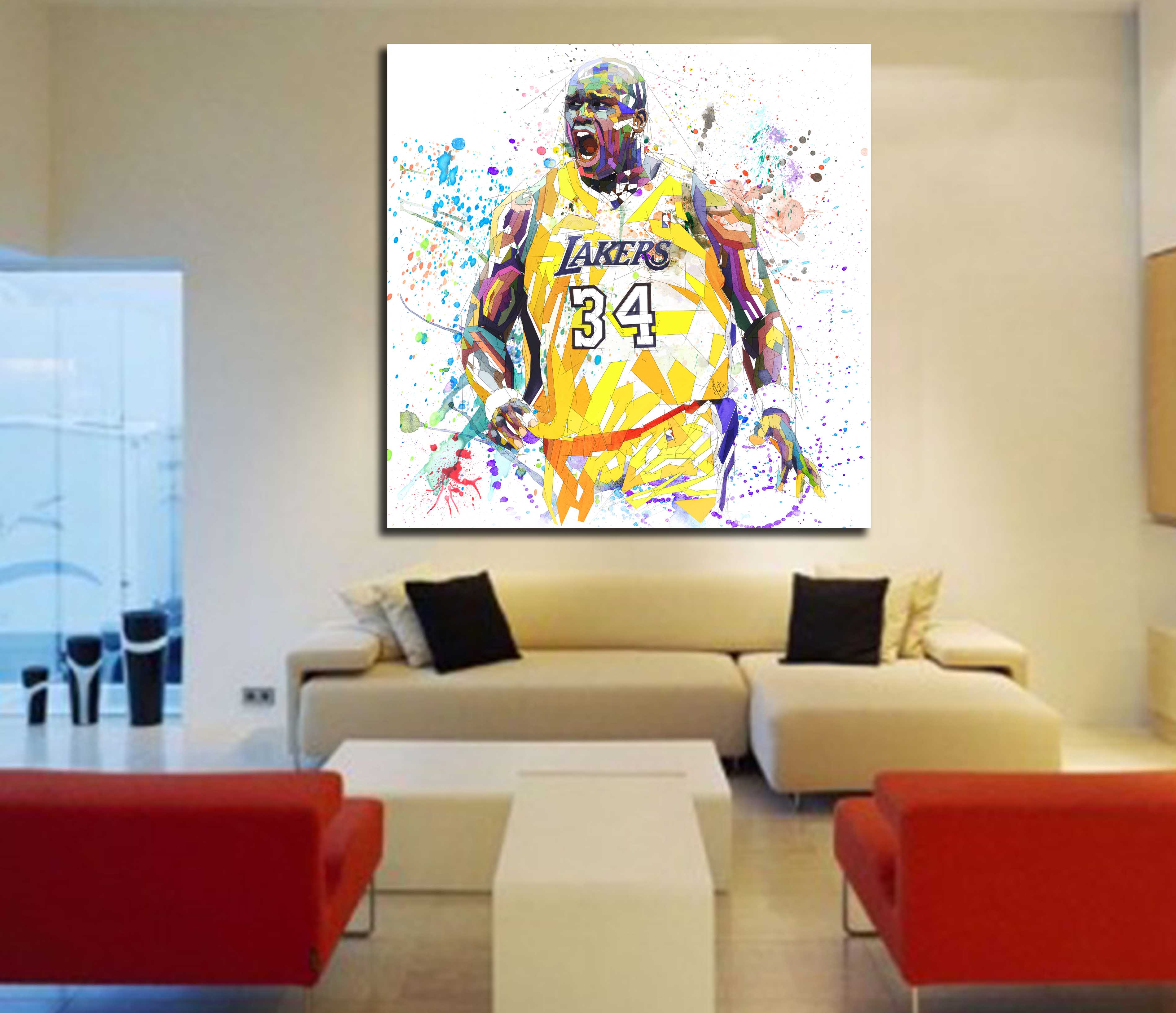 Shaquille O'Neal canvas poster art