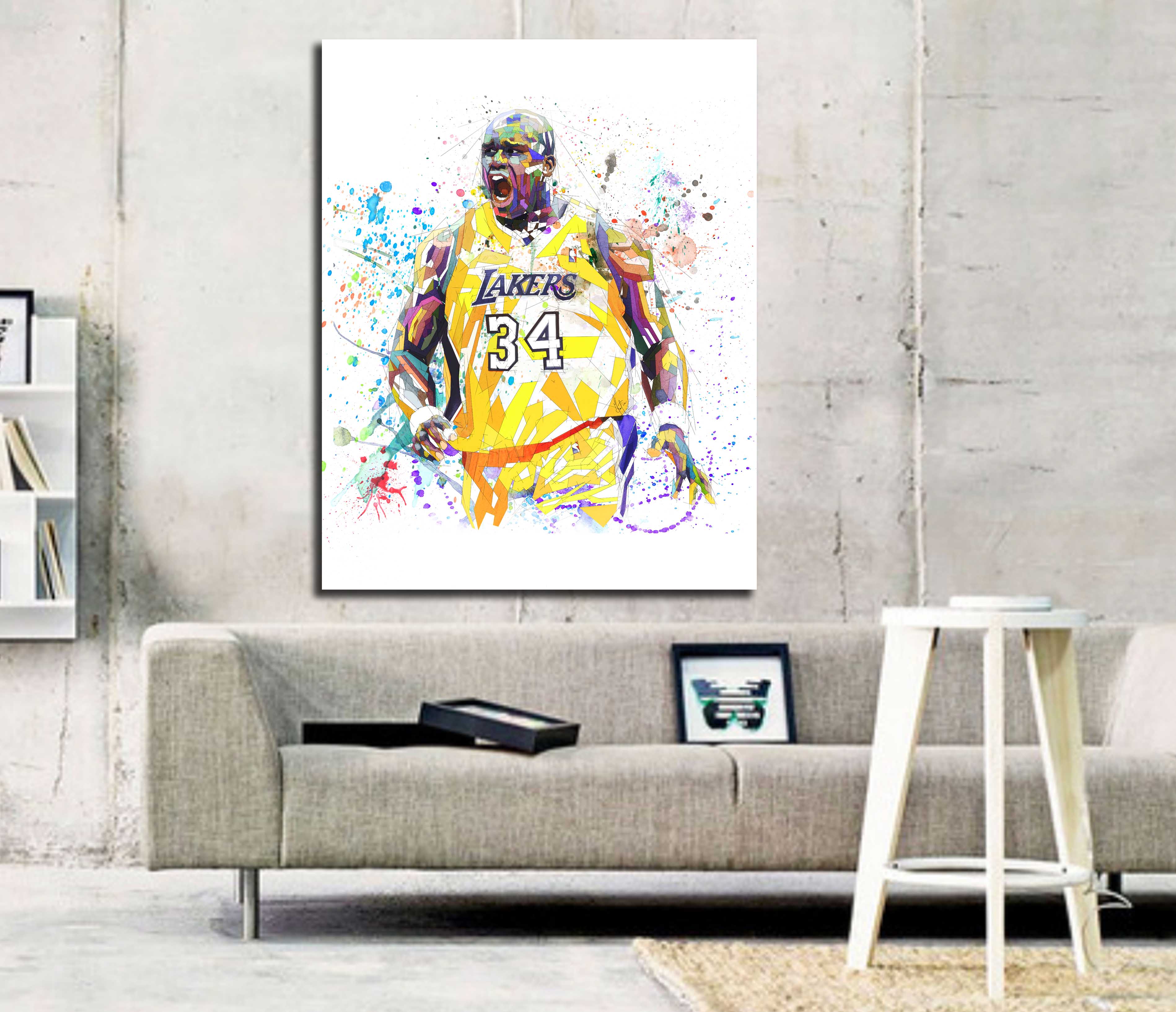 Shaquille O'Neal lakers print art