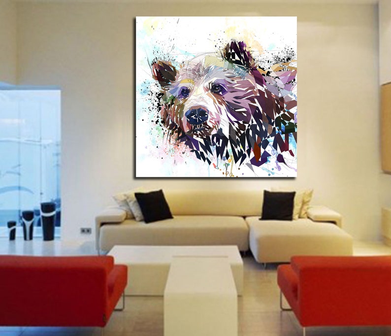 bear canvas wall art
