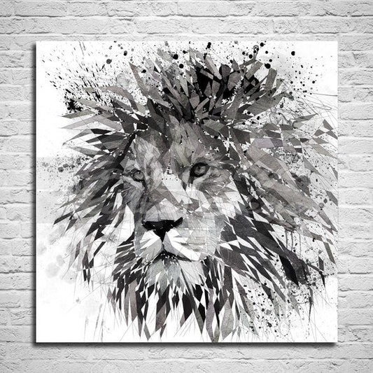 Lion Black and White wall art