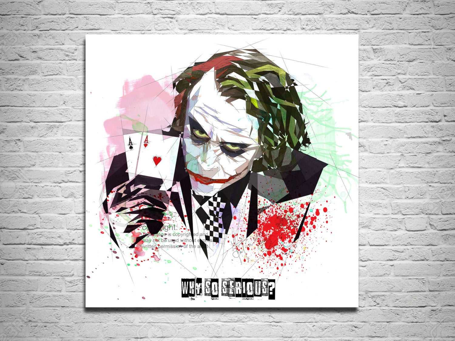 Joker with Aces canvas wall art
